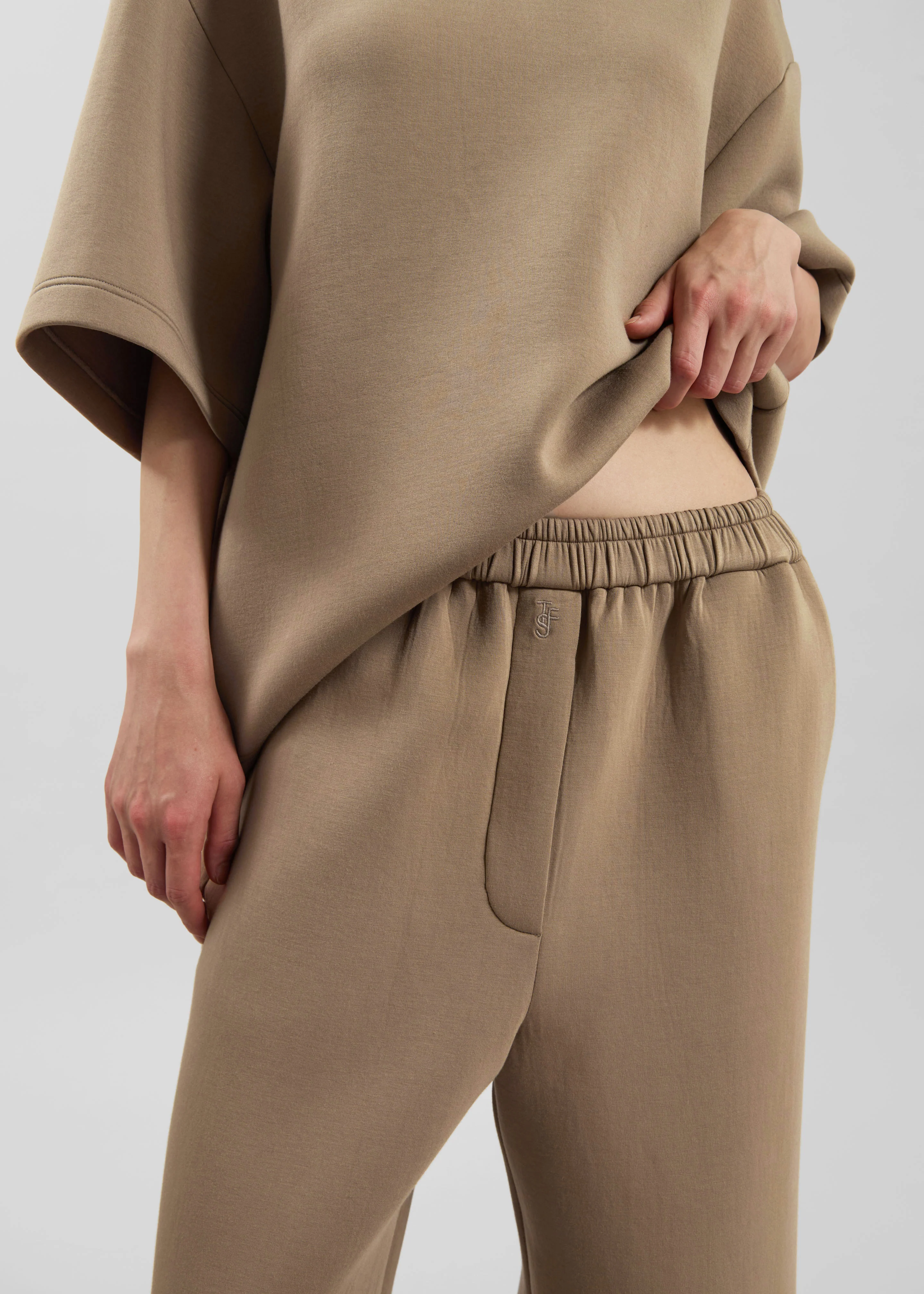 Mirca Neoprene Elastic Pants - Camel - Image 4