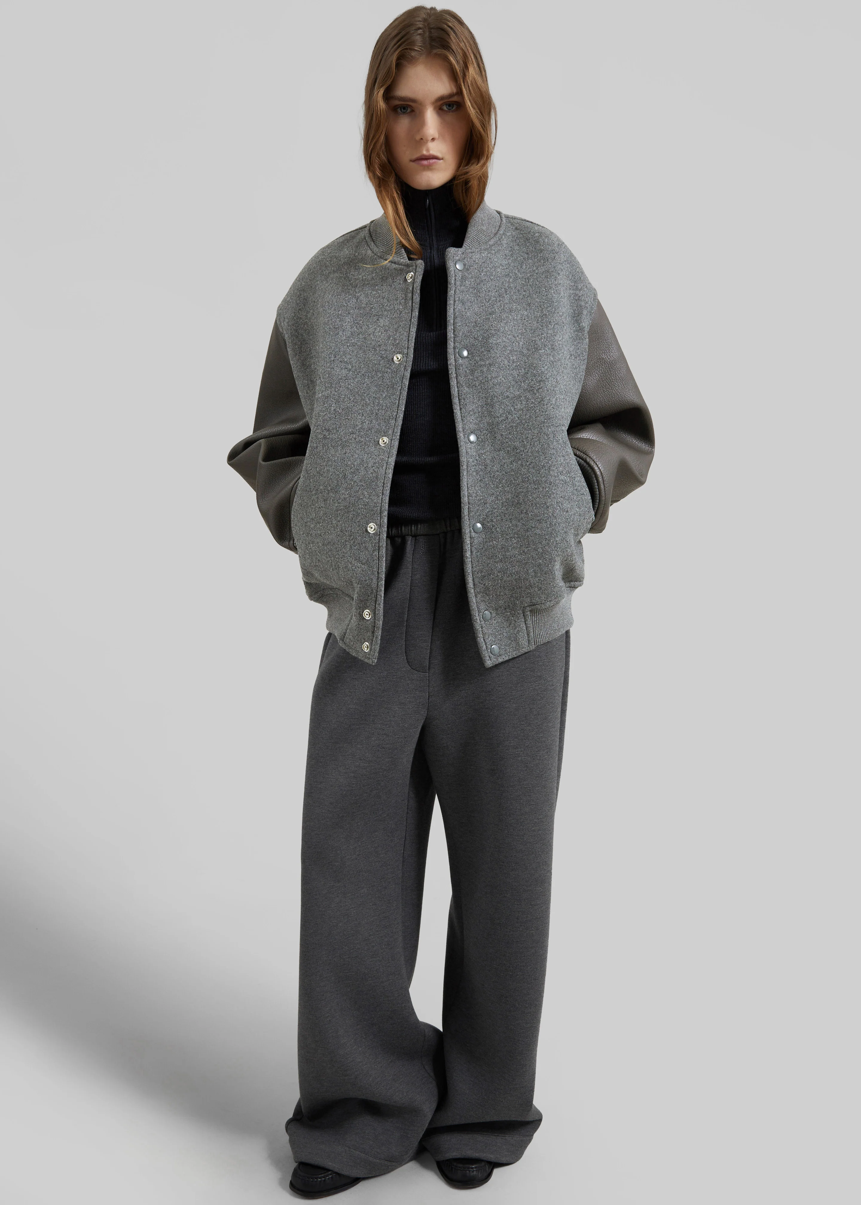 Mirca Neoprene Elastic Pants - Dark Grey - Image 7