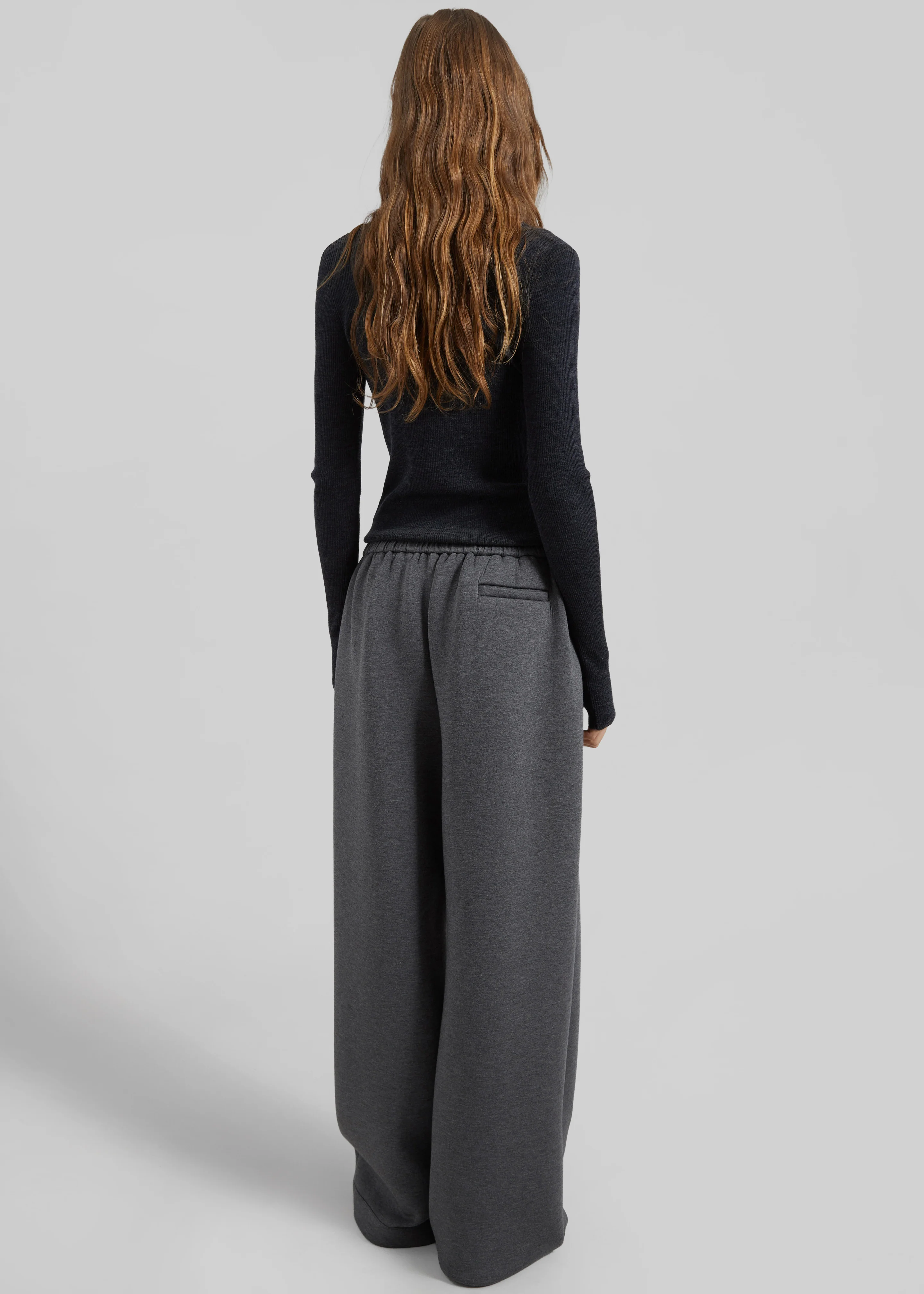 Mirca Neoprene Elastic Pants - Dark Grey - Image 9