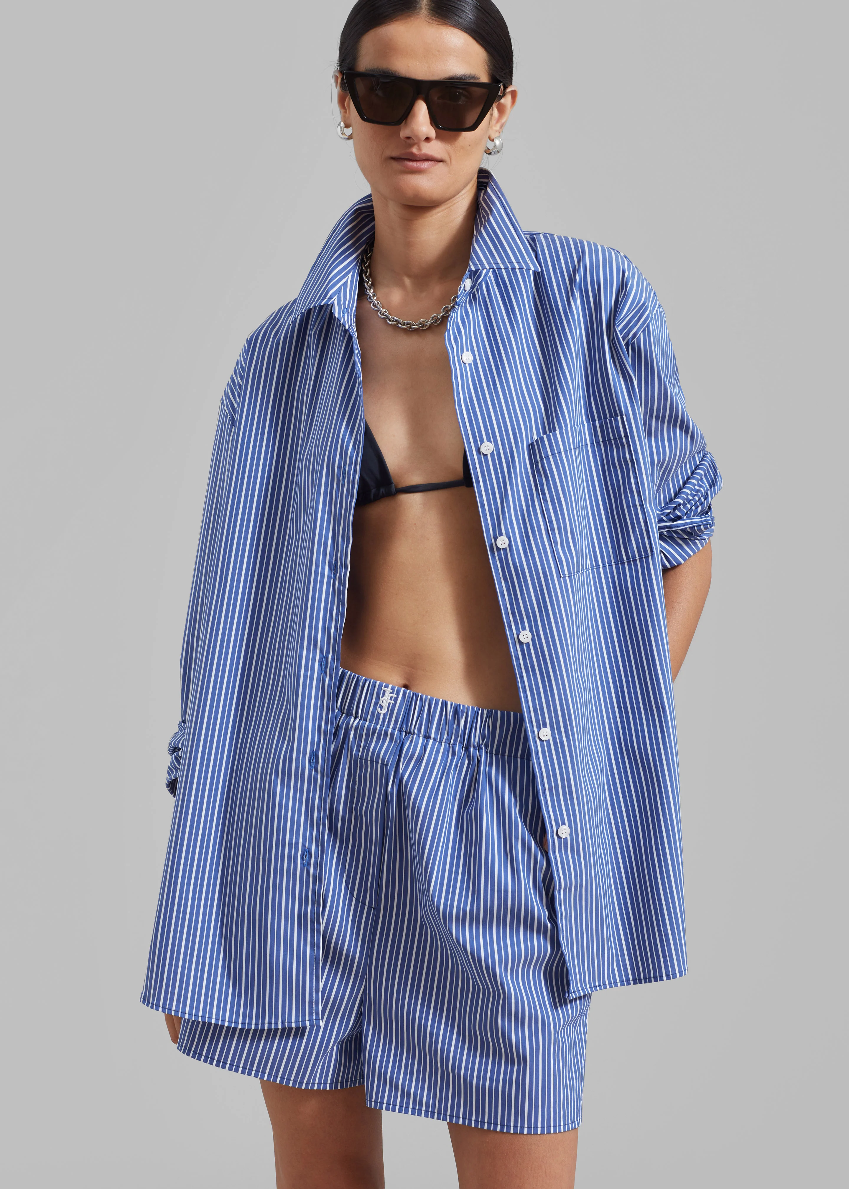 Mirca Pocket Shirt - Blue Multi Stripe - Image 3