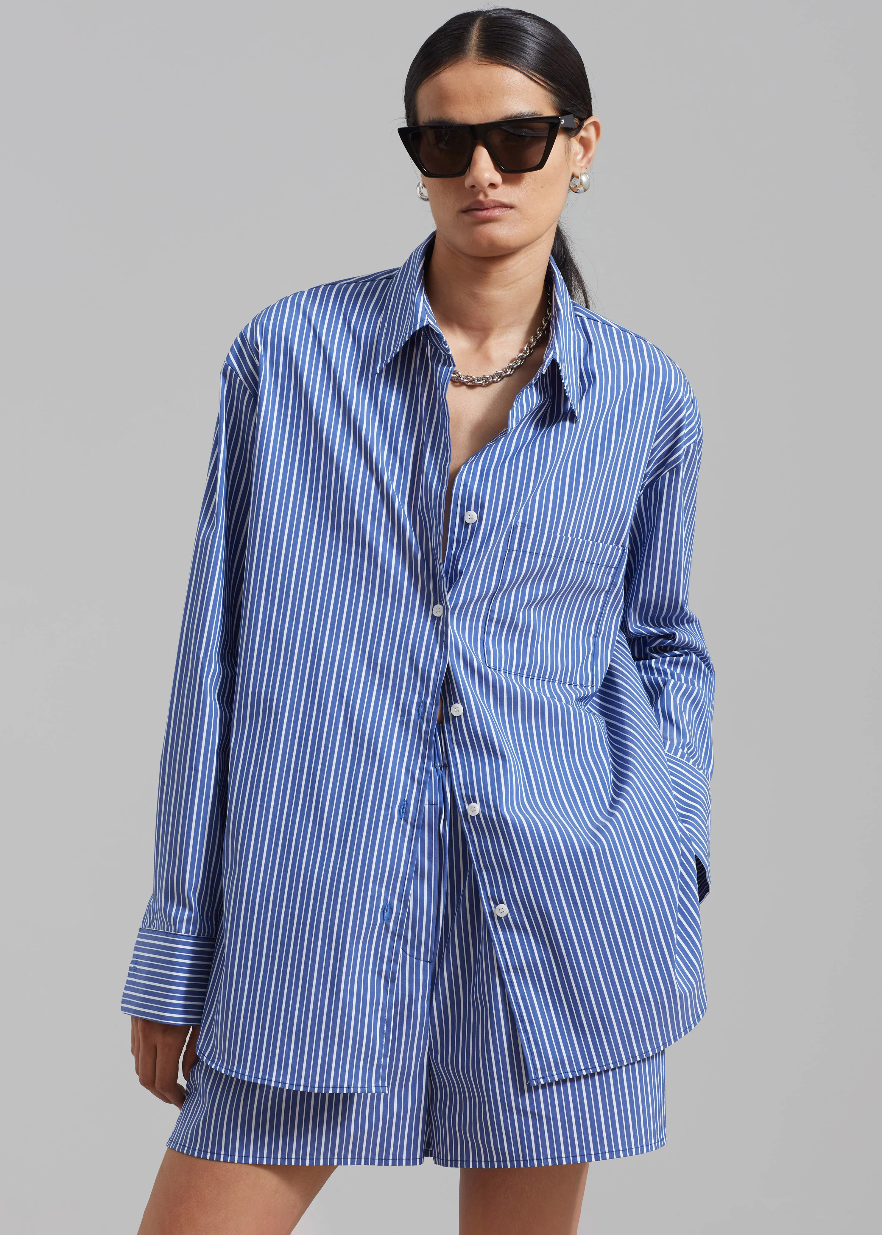 Mirca Pocket Shirt - Blue Multi Stripe - Image 5