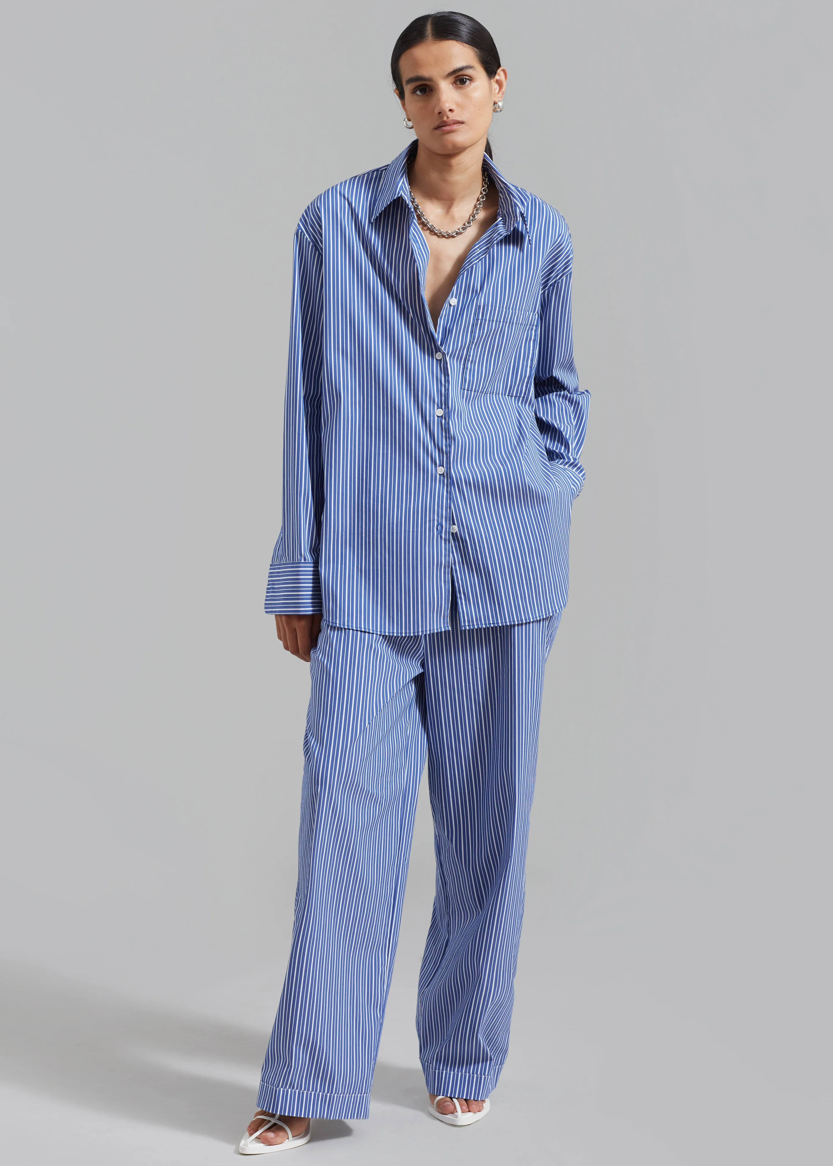 Mirca Pocket Shirt - Blue Multi Stripe - Image 8