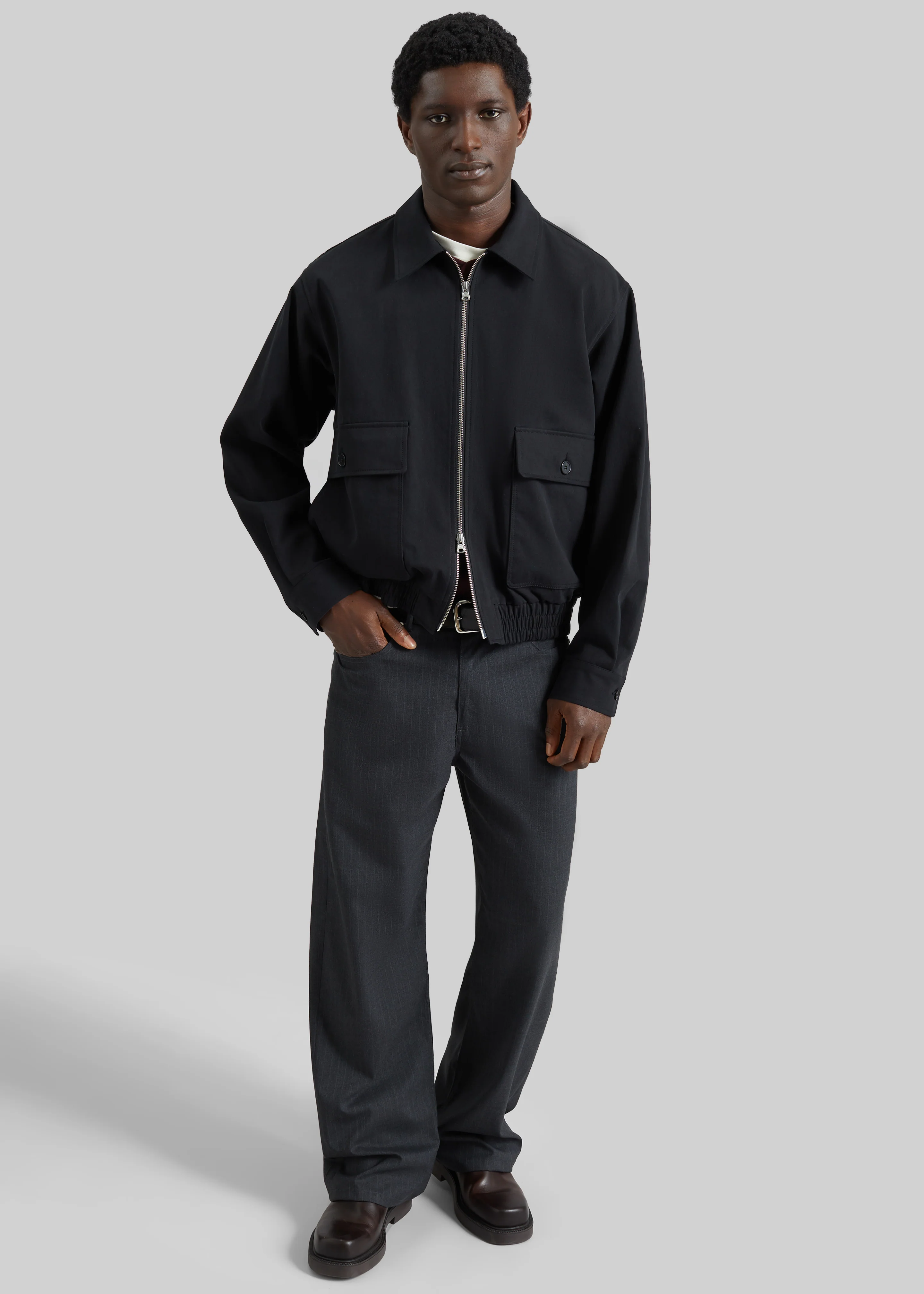 Mitchell Cotton Twill Jacket - Black - Image 2