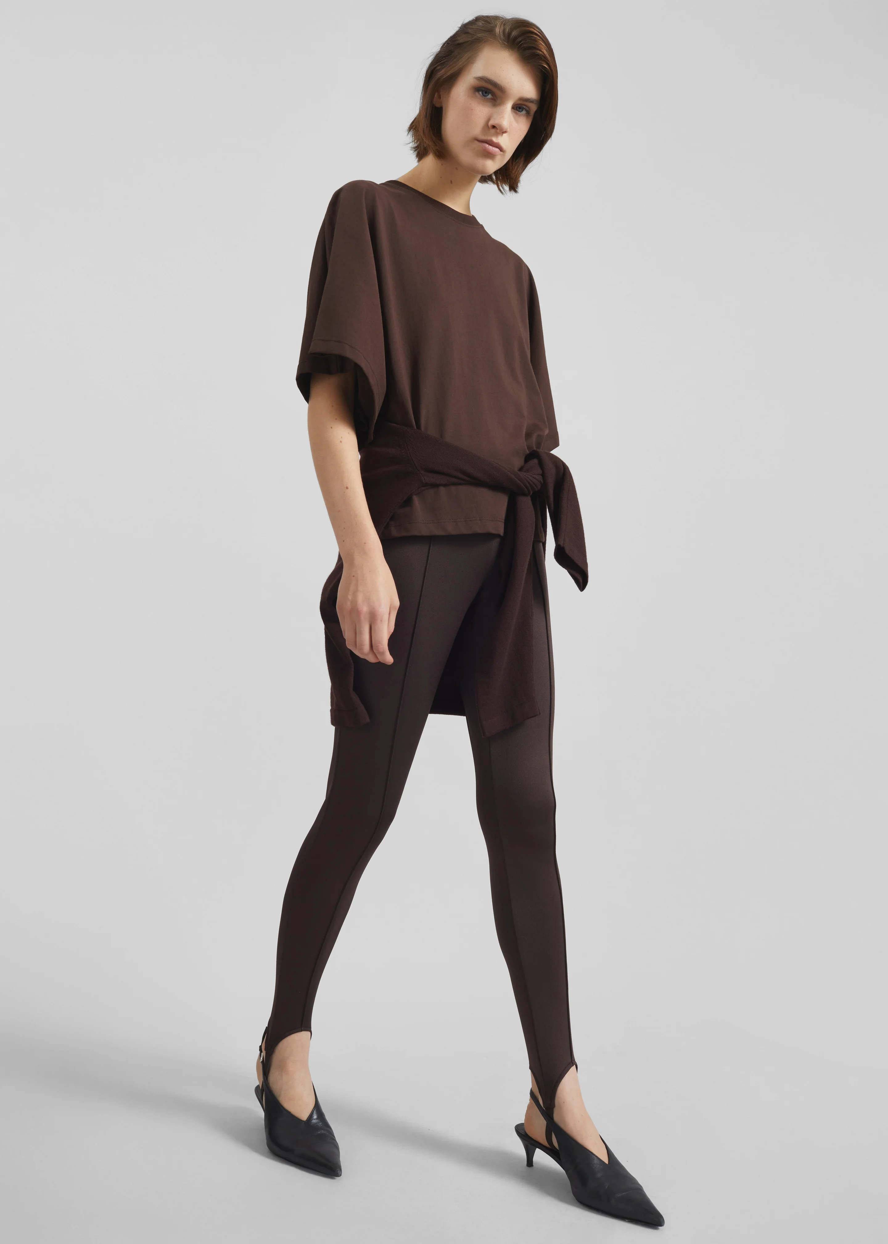 Modave Dolman Sleeve Tee - Brown - Image 2
