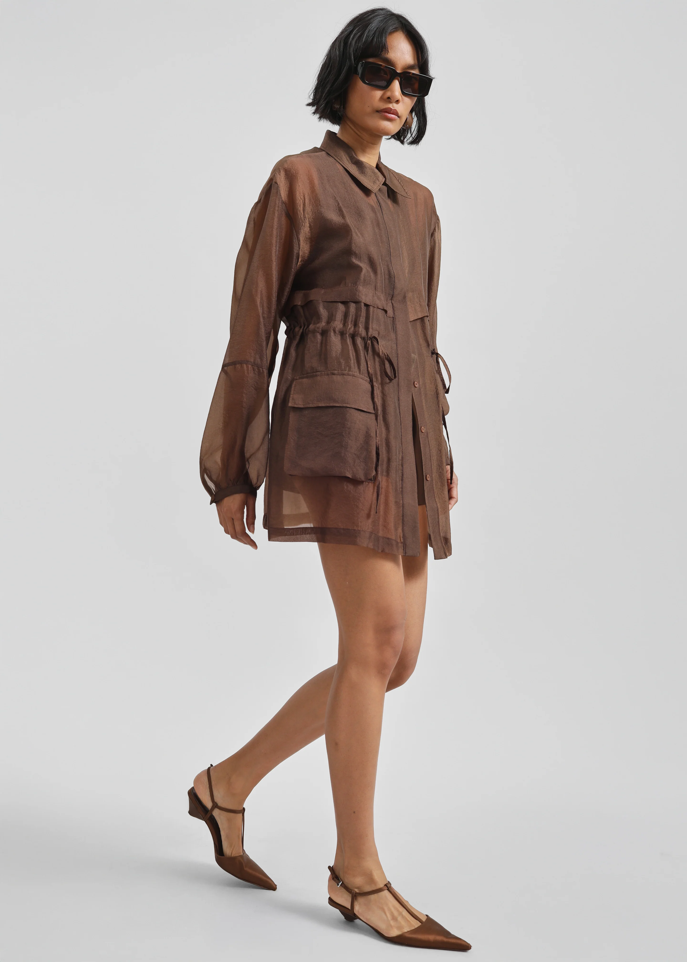 Montaro Sheer Light Jacket - Brown - Image 8