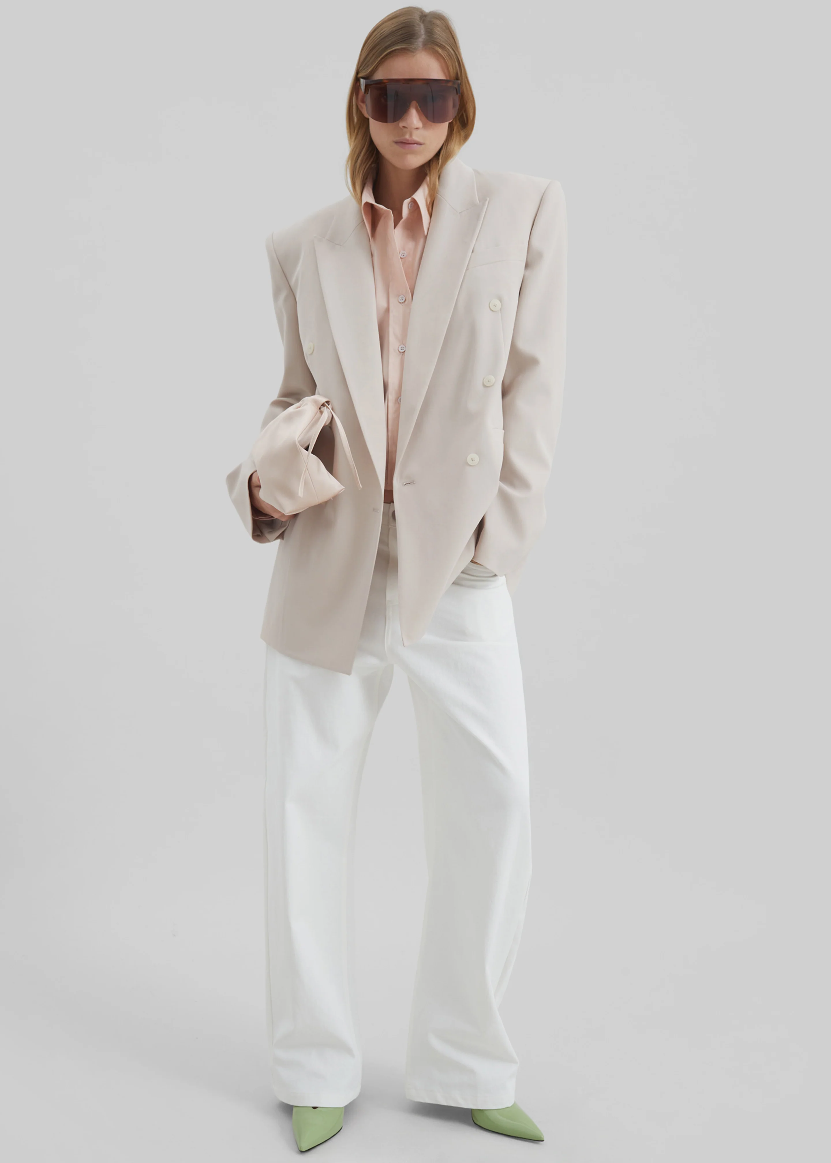 Monterey Structured Blazer - Faded Pink - Image 5