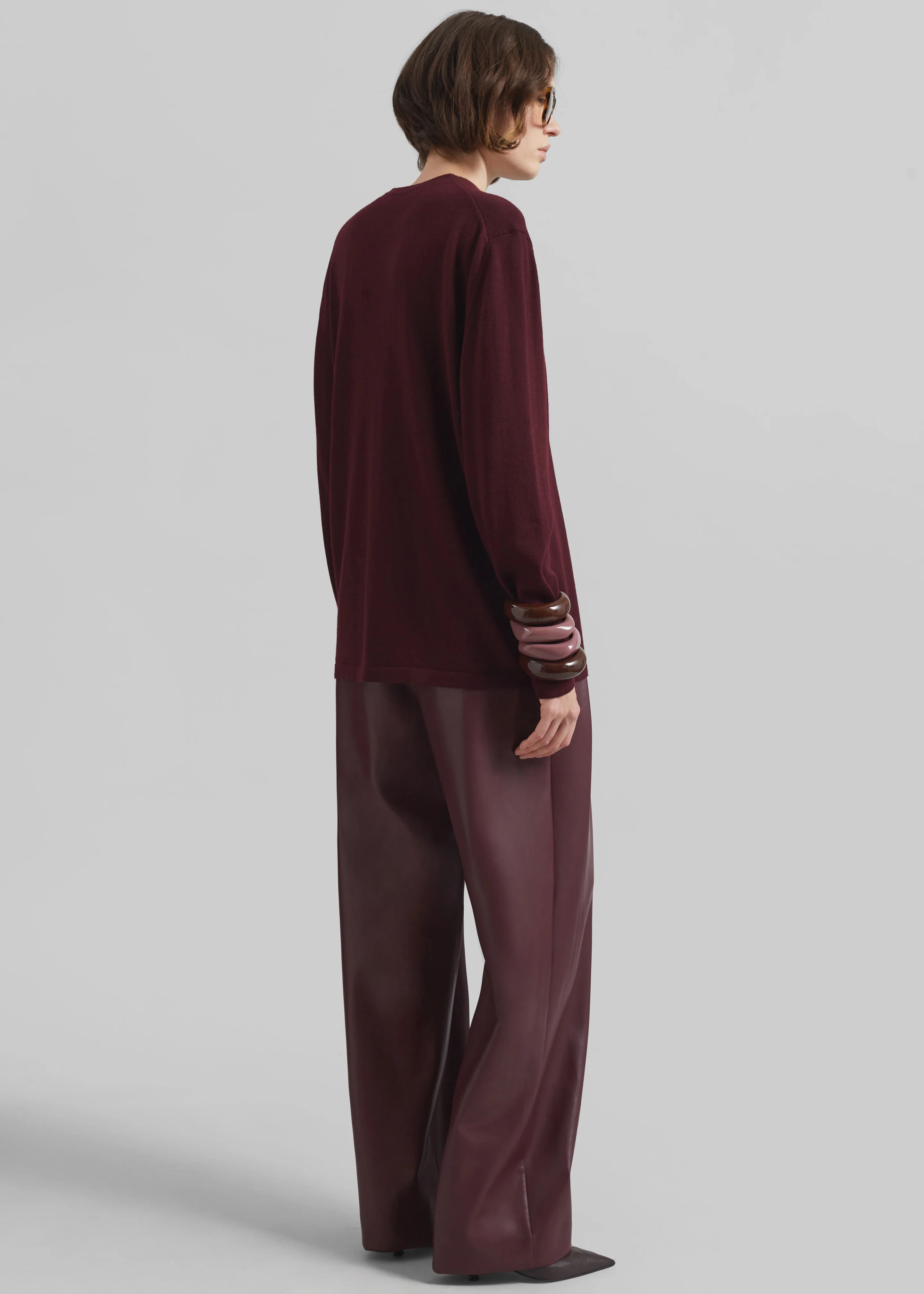 Morang Merino Wool Sweater - Burgundy - Image 5
