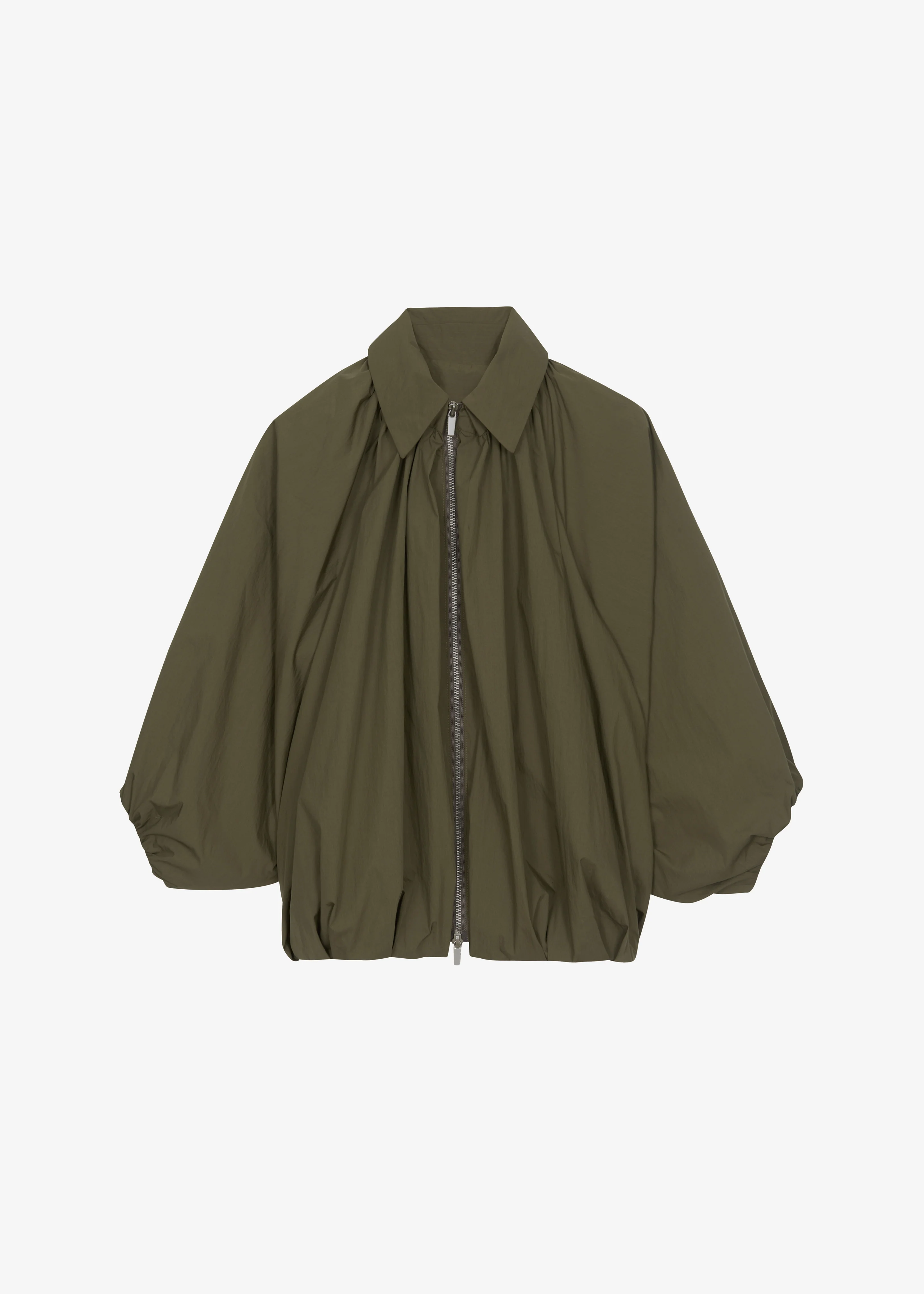 Murray Batwing Sleeve Balloon Jacket - Olive Brown - Image 11