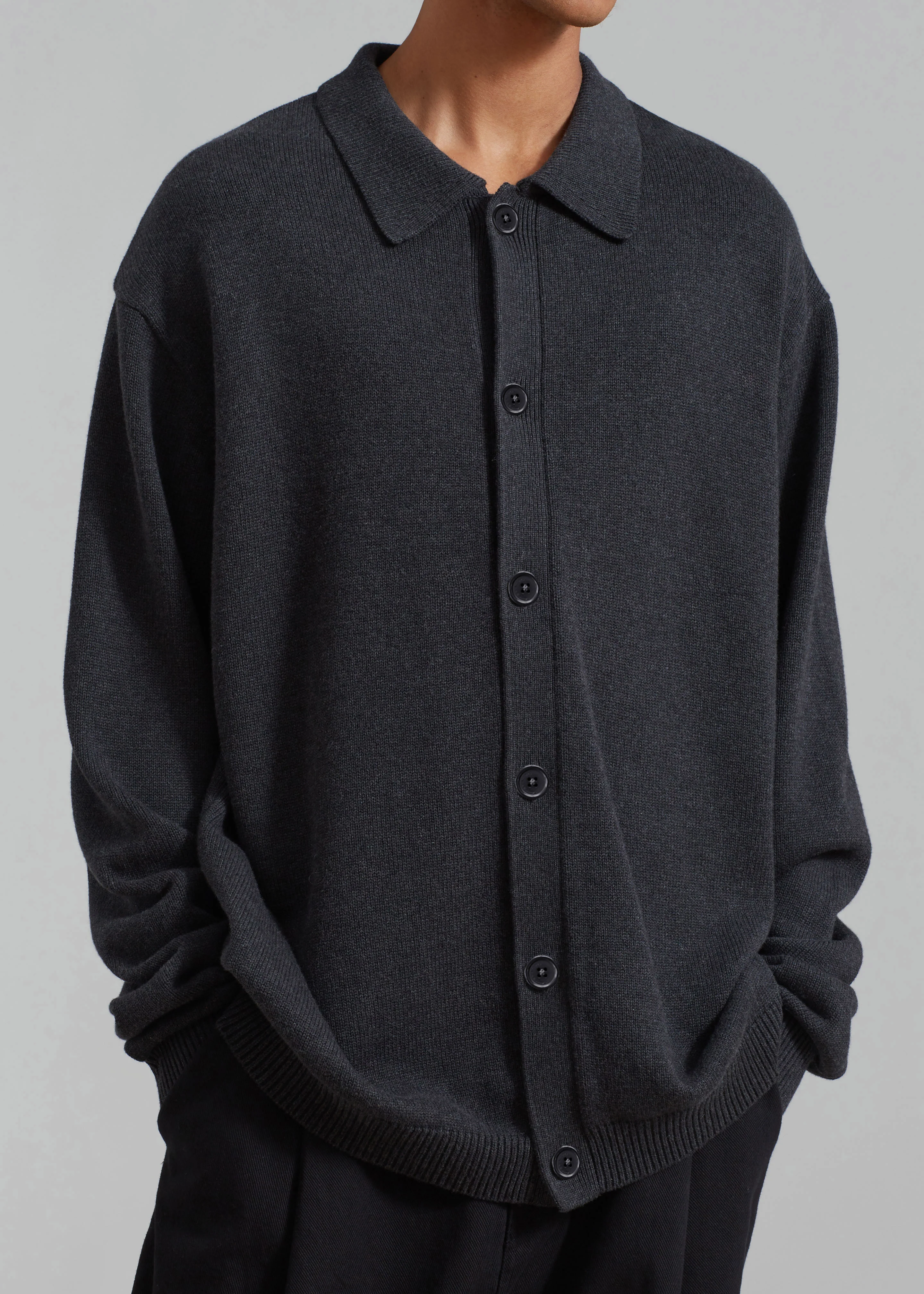 Myles Cardigan - Charcoal - Image 4