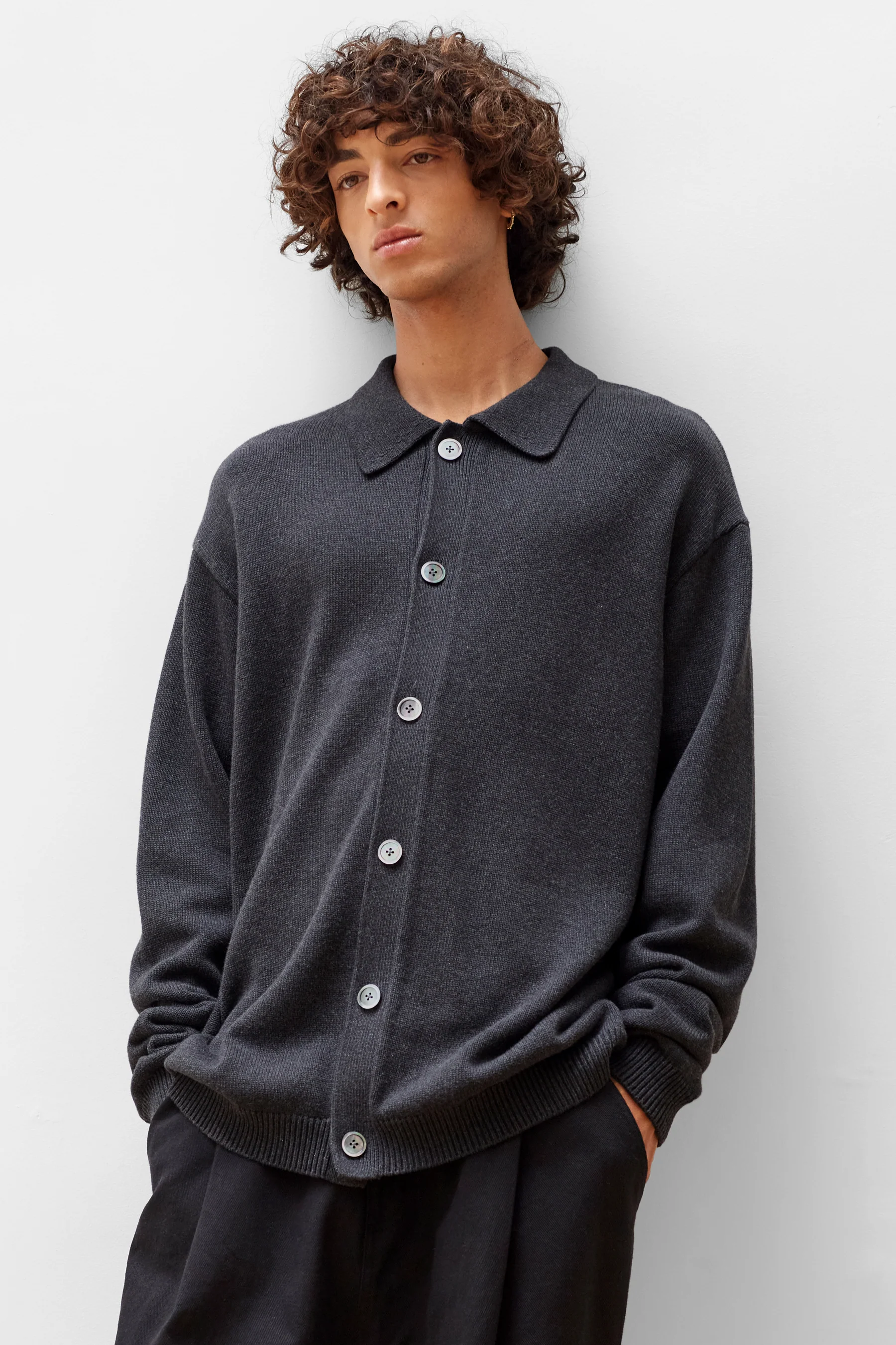 Myles Cardigan - Charcoal - Image 6