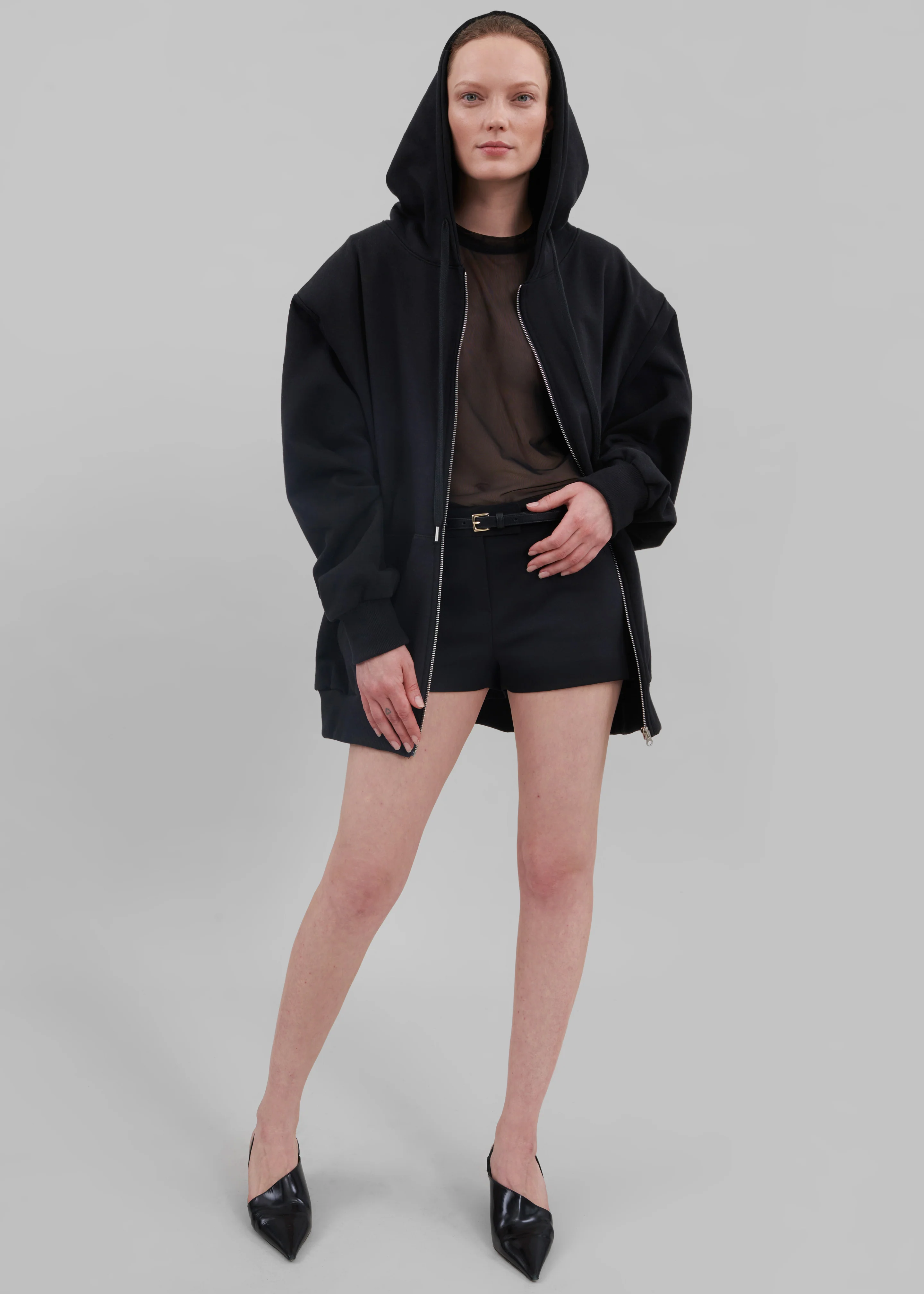 Nami Zip Up Hoodie - Black - Image 7