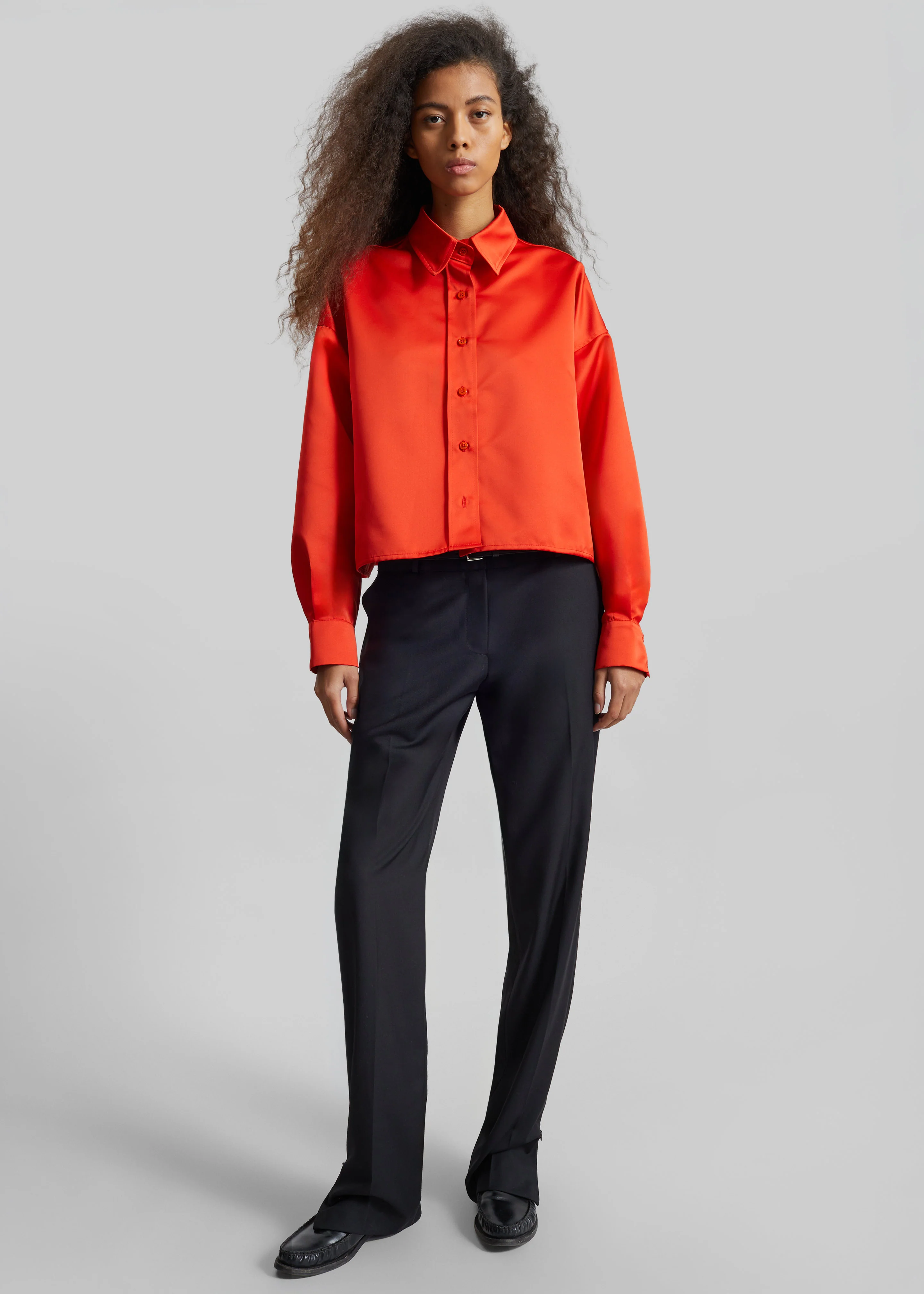 Nantes Straight Trousers - Black - Image 3