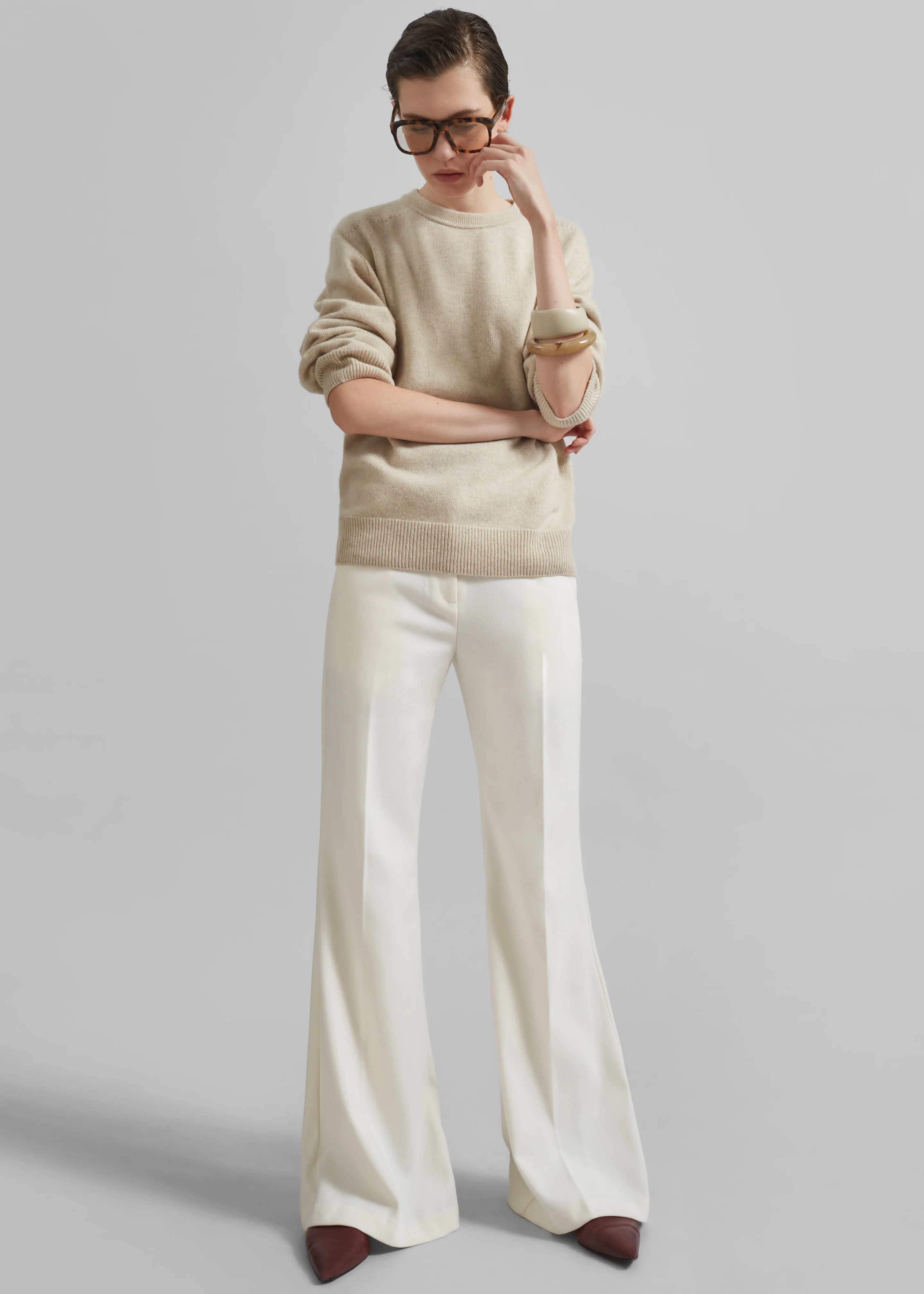 Nashik Wool Sweater - Cream - Image 4
