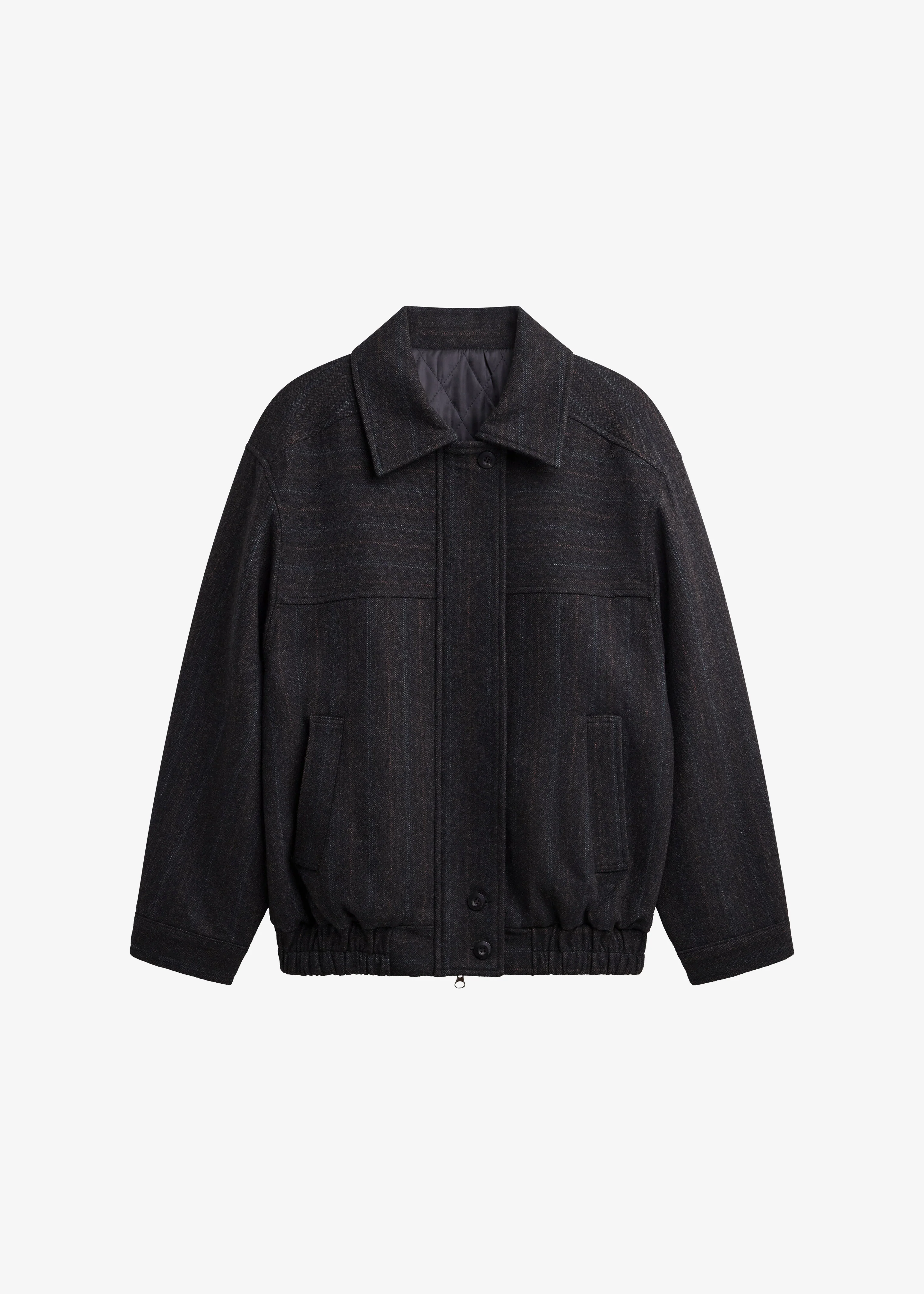 Natick Blouson Jacket - Charcoal Multi Stripe - Image 12