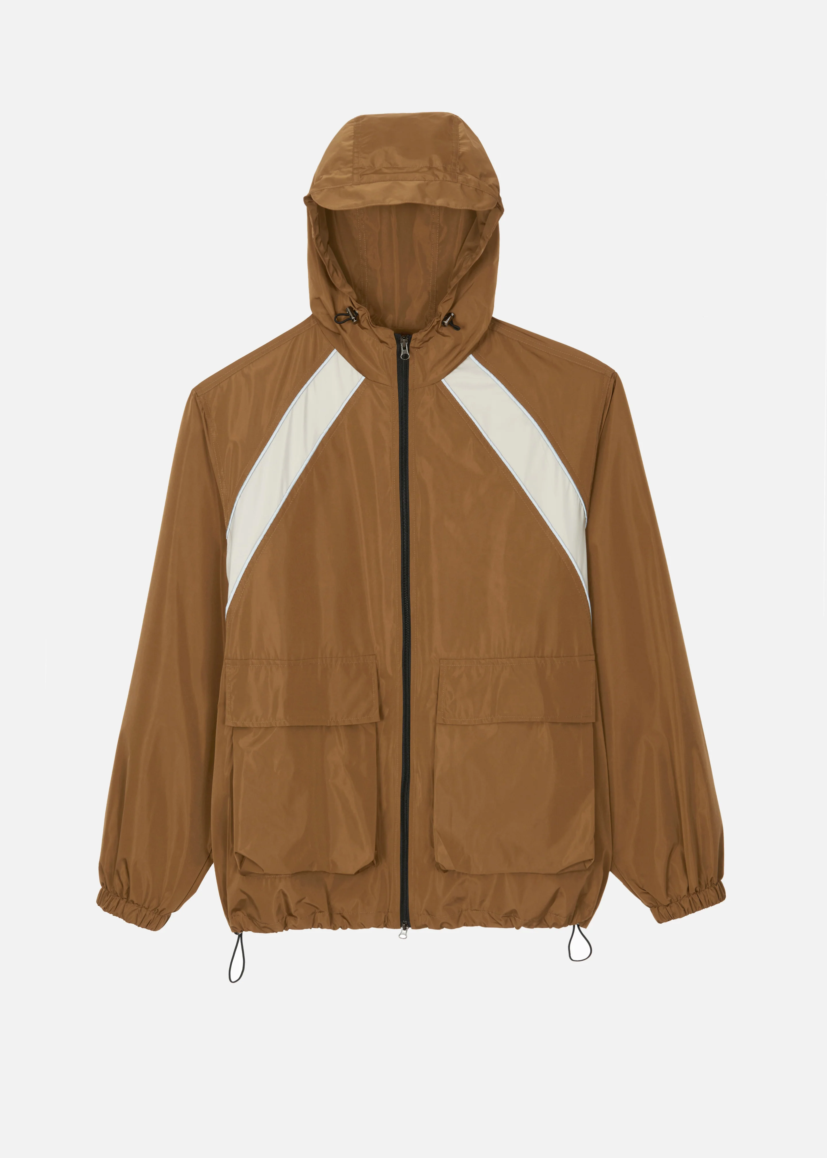 Navan Windbreaker Cargo Jacket - Brown - Image 7