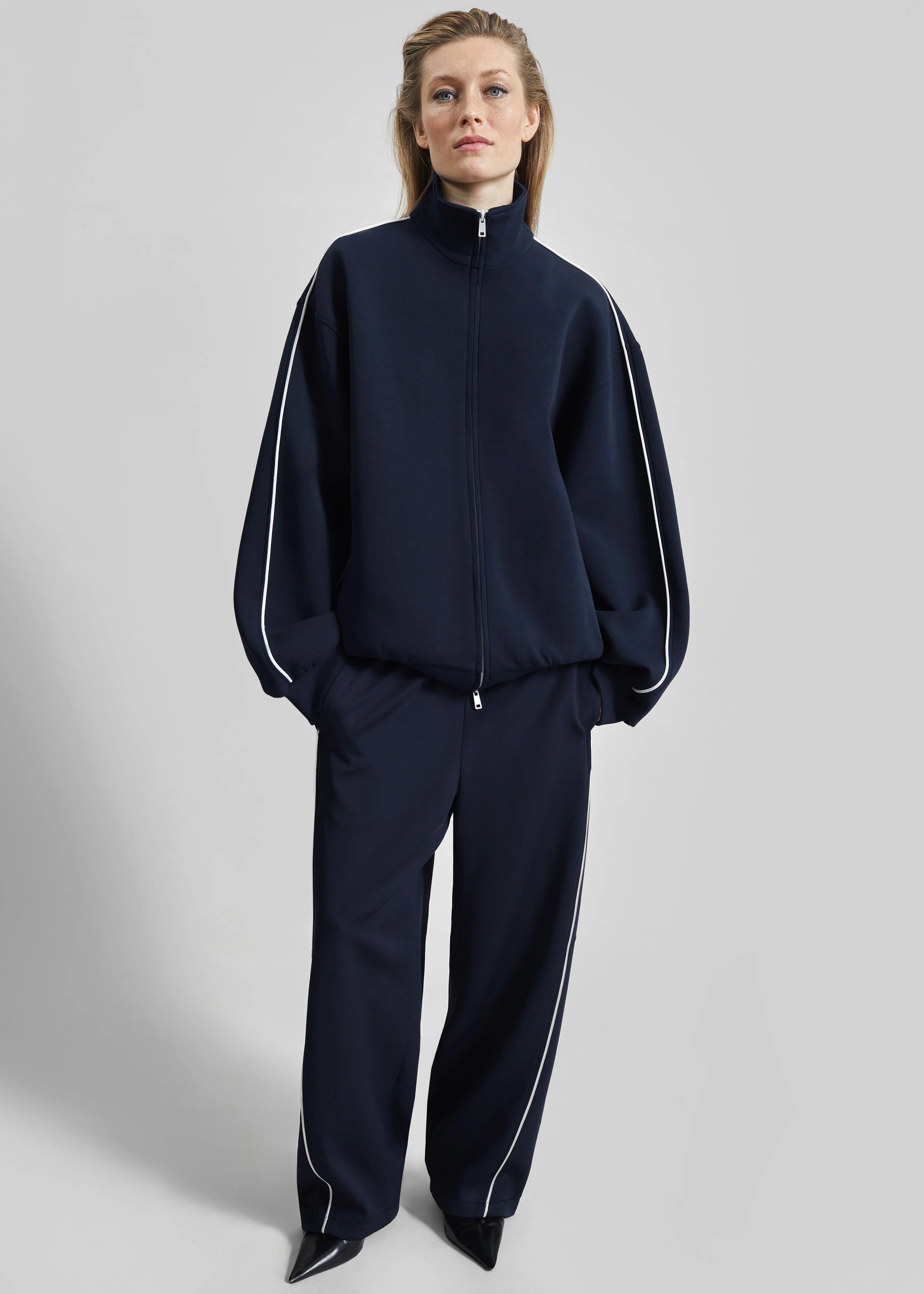 Nayen Zip-Up Jacket - Navy - Image 4