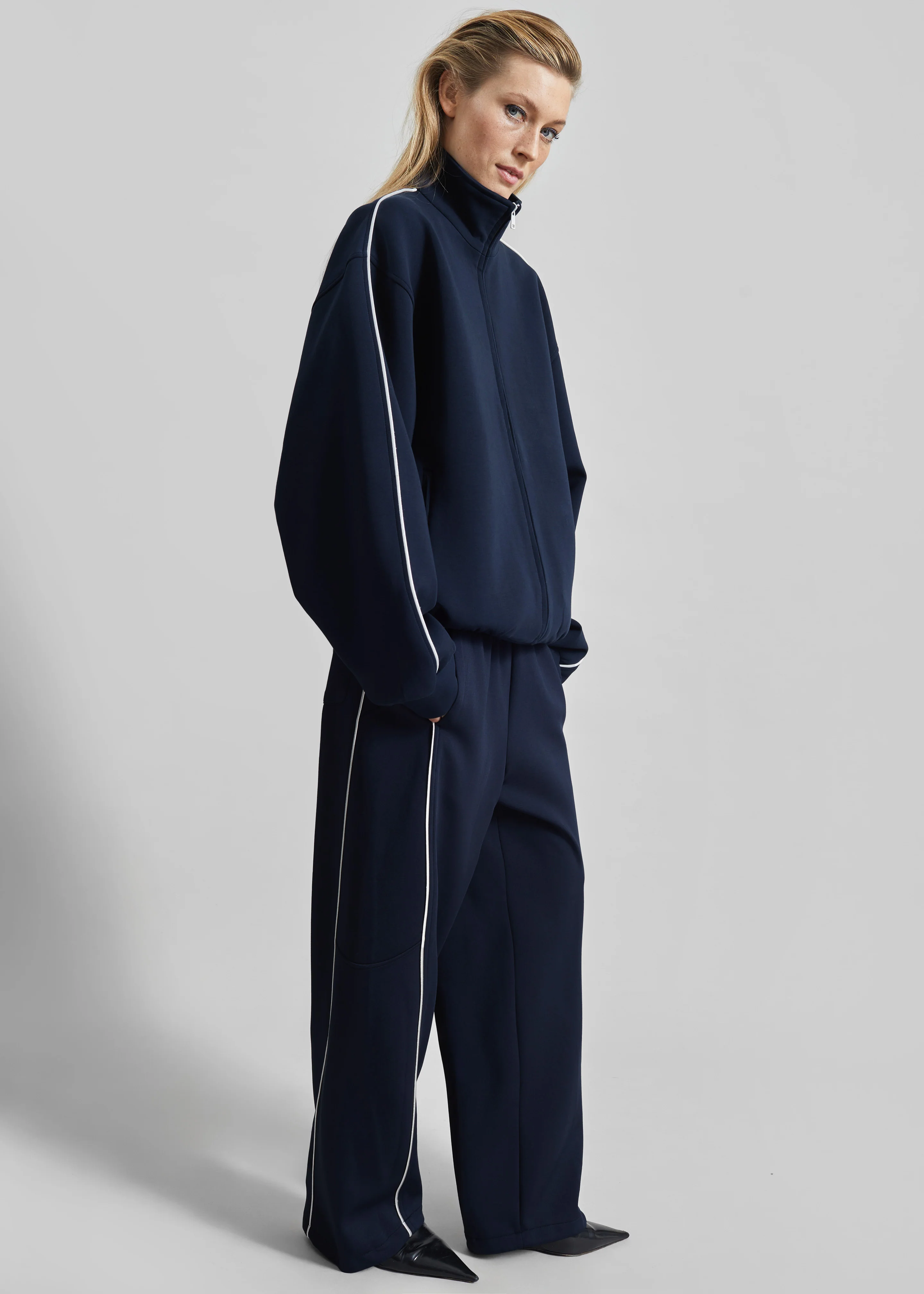 Nayen Zip-Up Jacket - Navy - Image 7