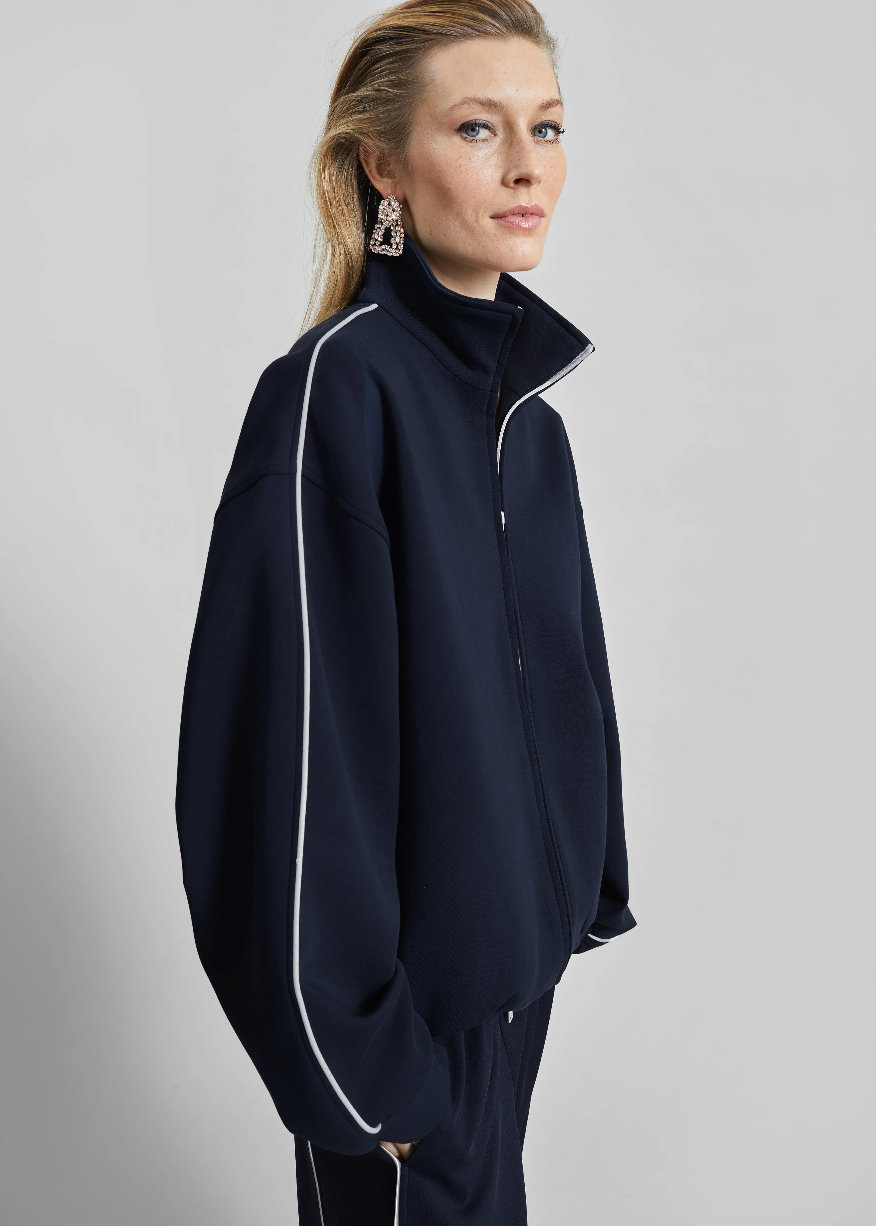 Nayen Zip-Up Jacket - Navy - Image 8