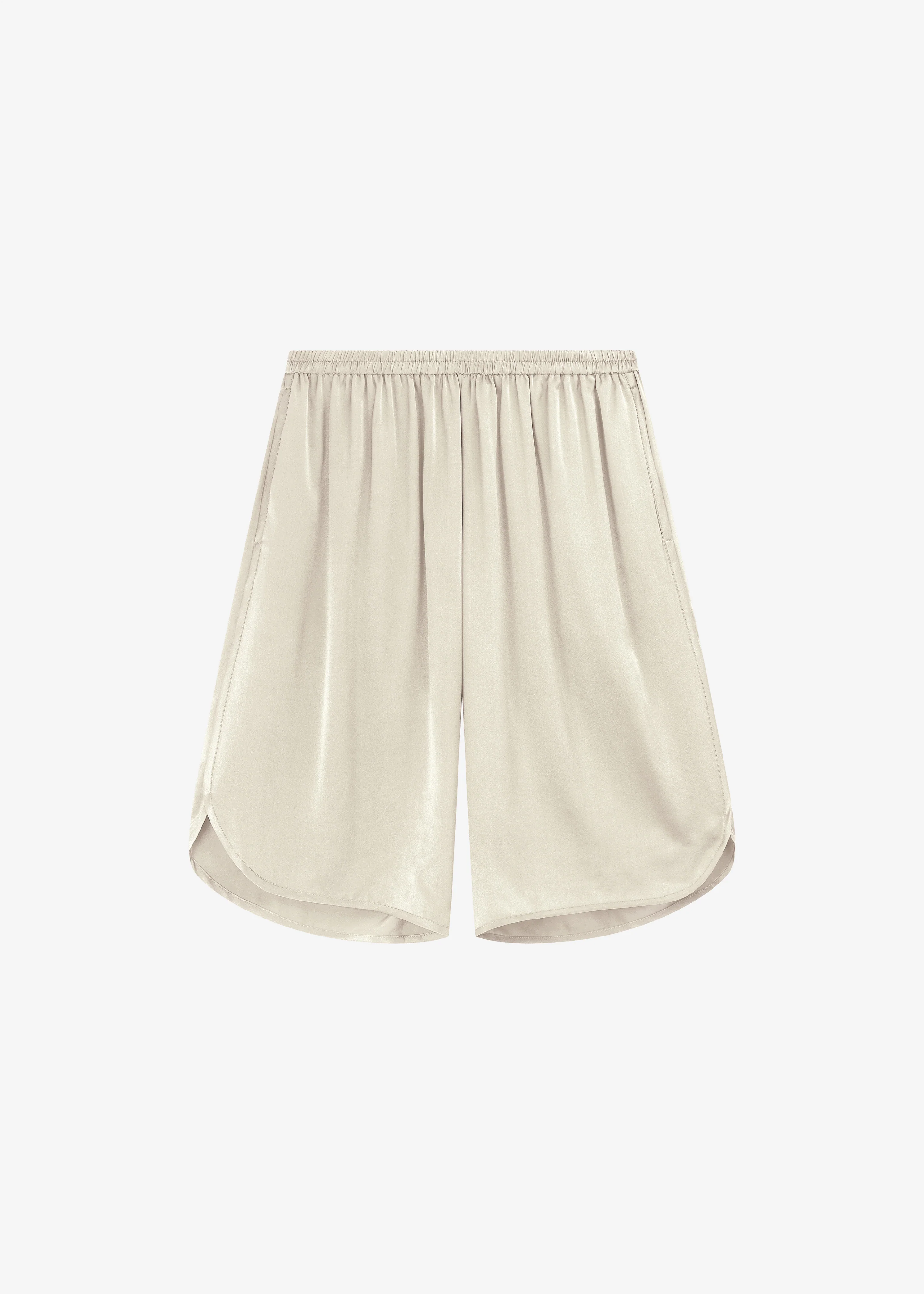 Nelis Silk Bermuda Shorts - Champagne - Image 10