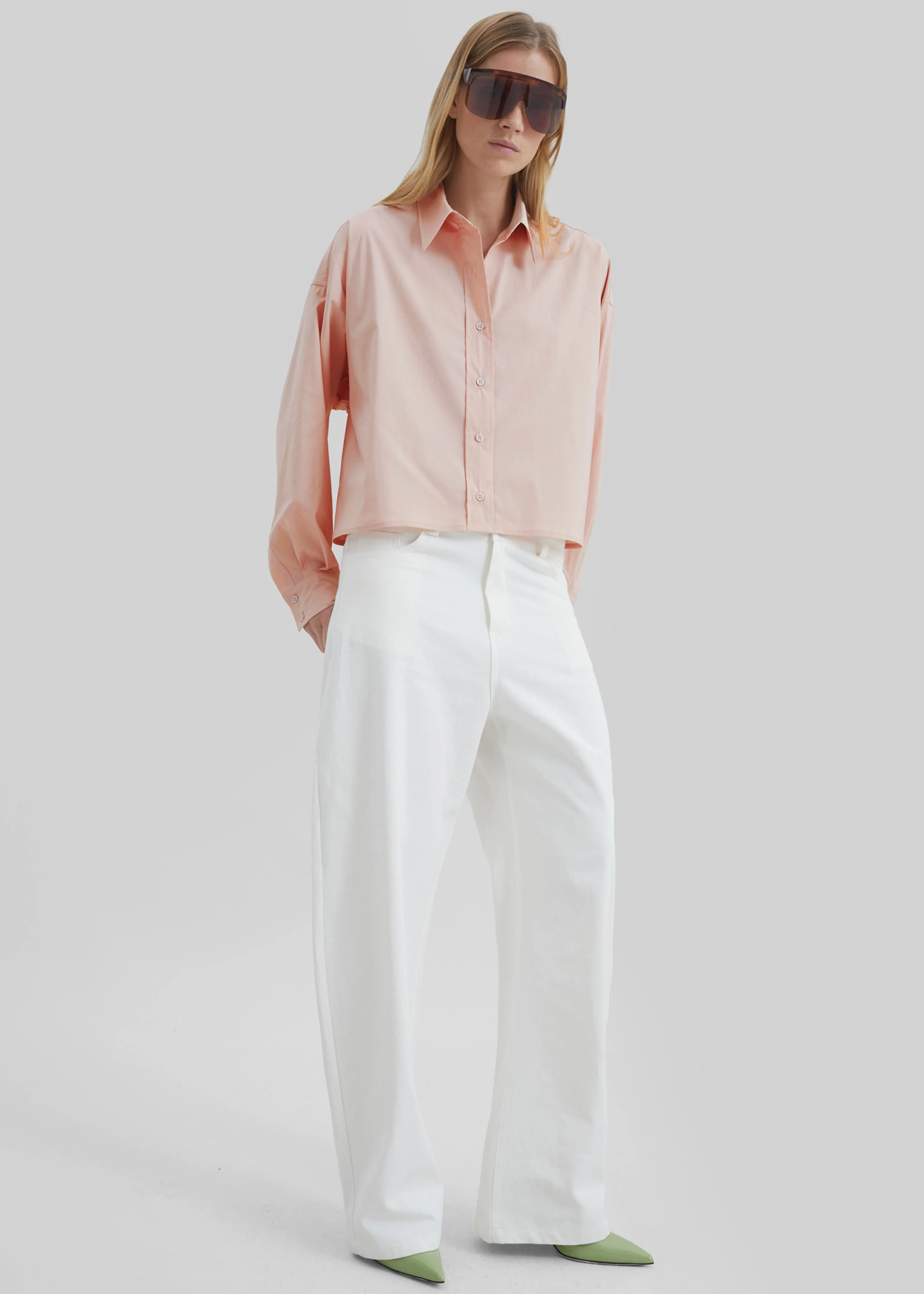 Nelton Barrel Leg Jeans - White - Image 10