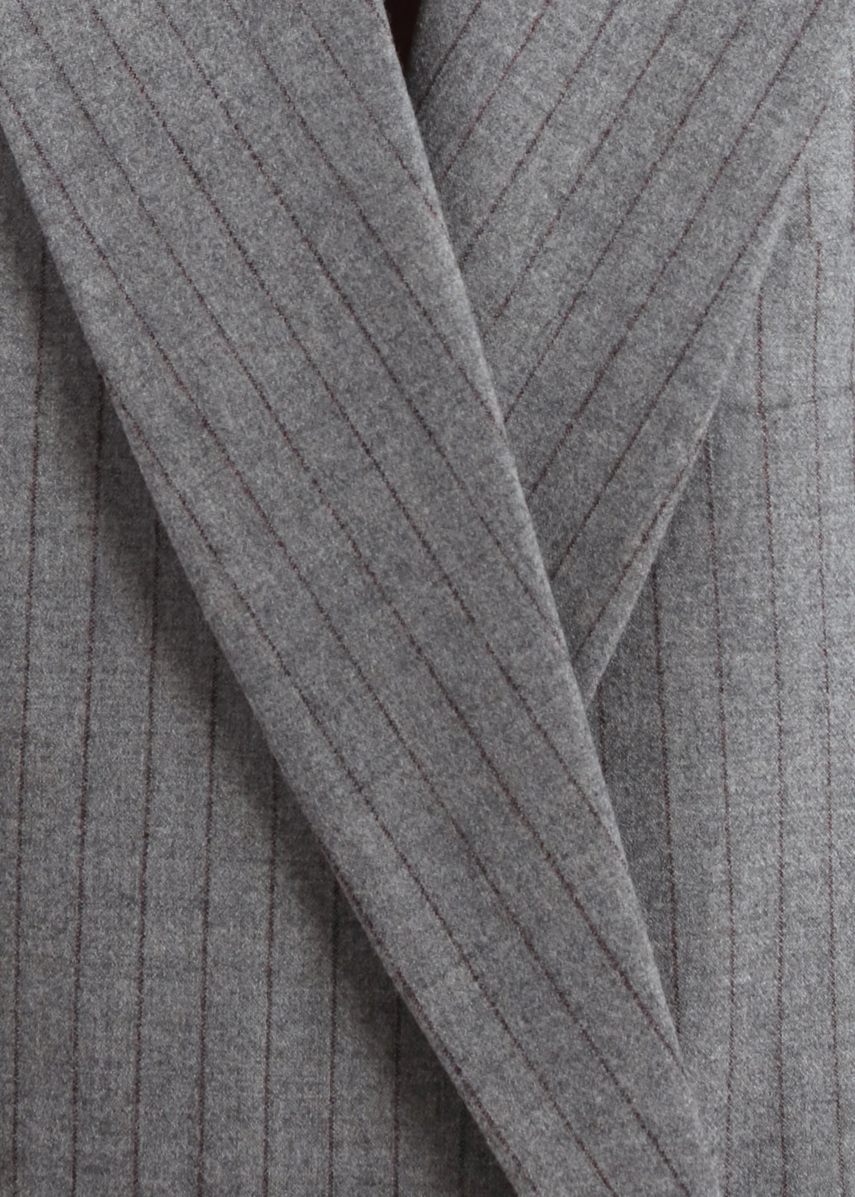 Newark Pinstripe Double Breasted Blazer - Grey/Brown - Image 7