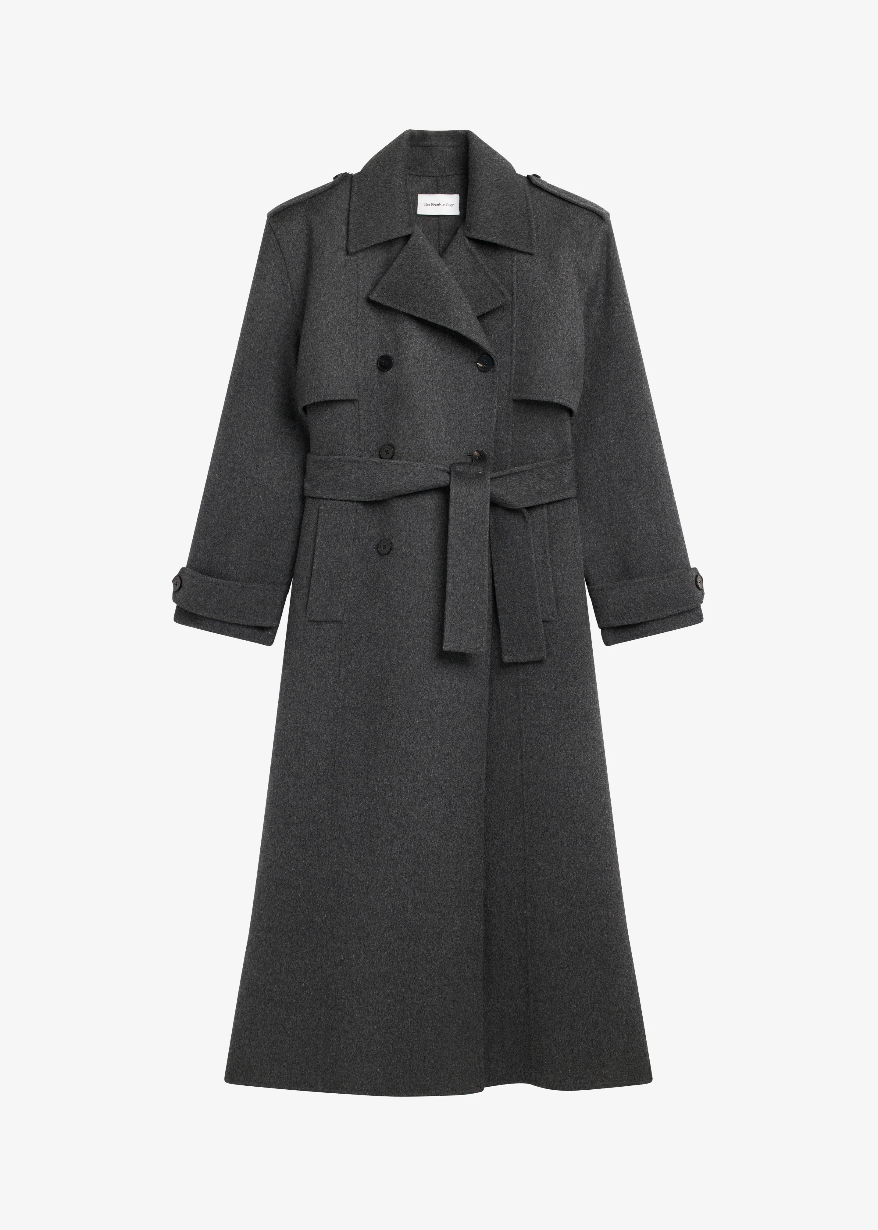 Nikola Padded Trench Coat - Dark Grey Melange - Image 7