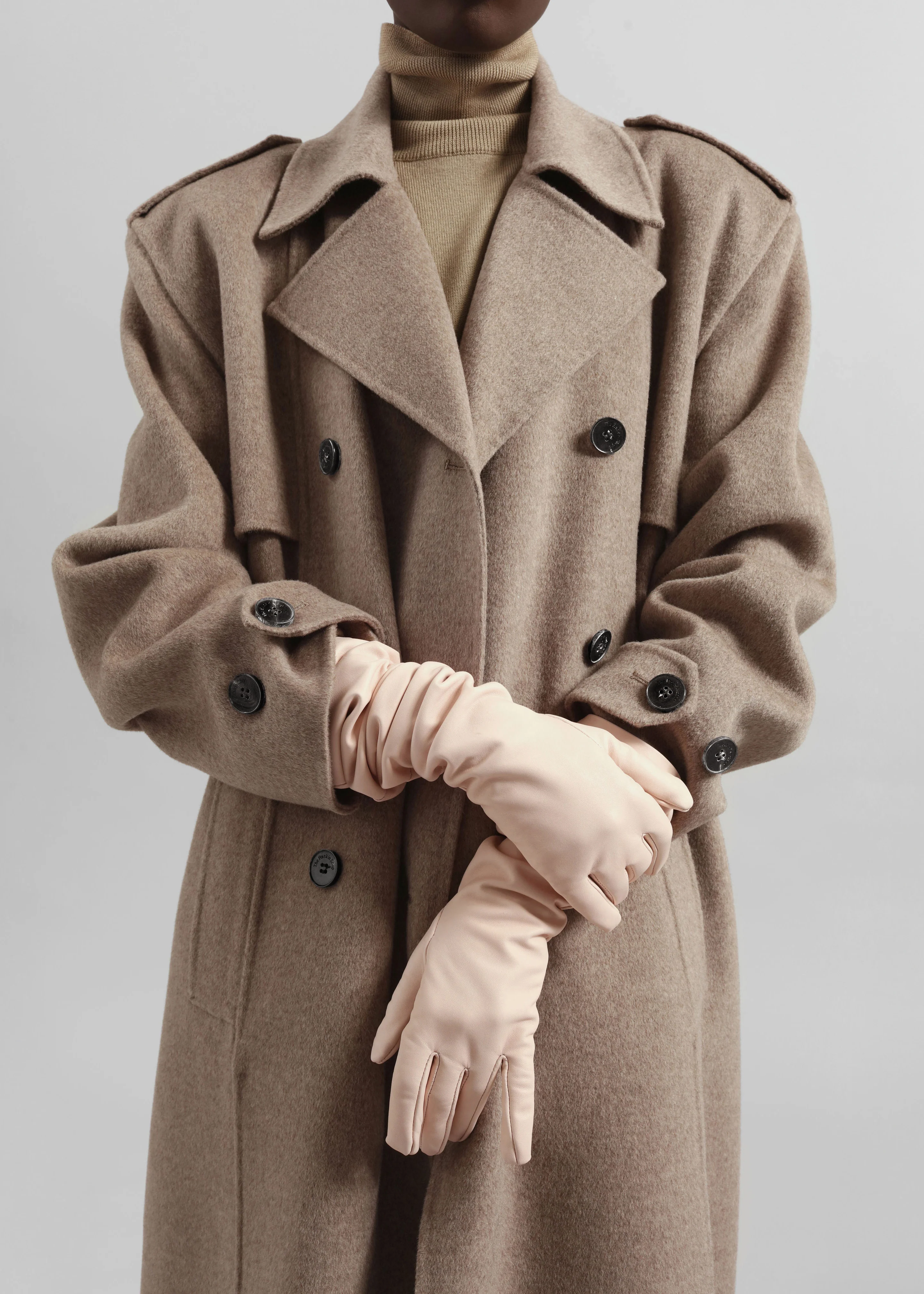 Nikola Padded Trench Coat - Taupe Melange - Image 2