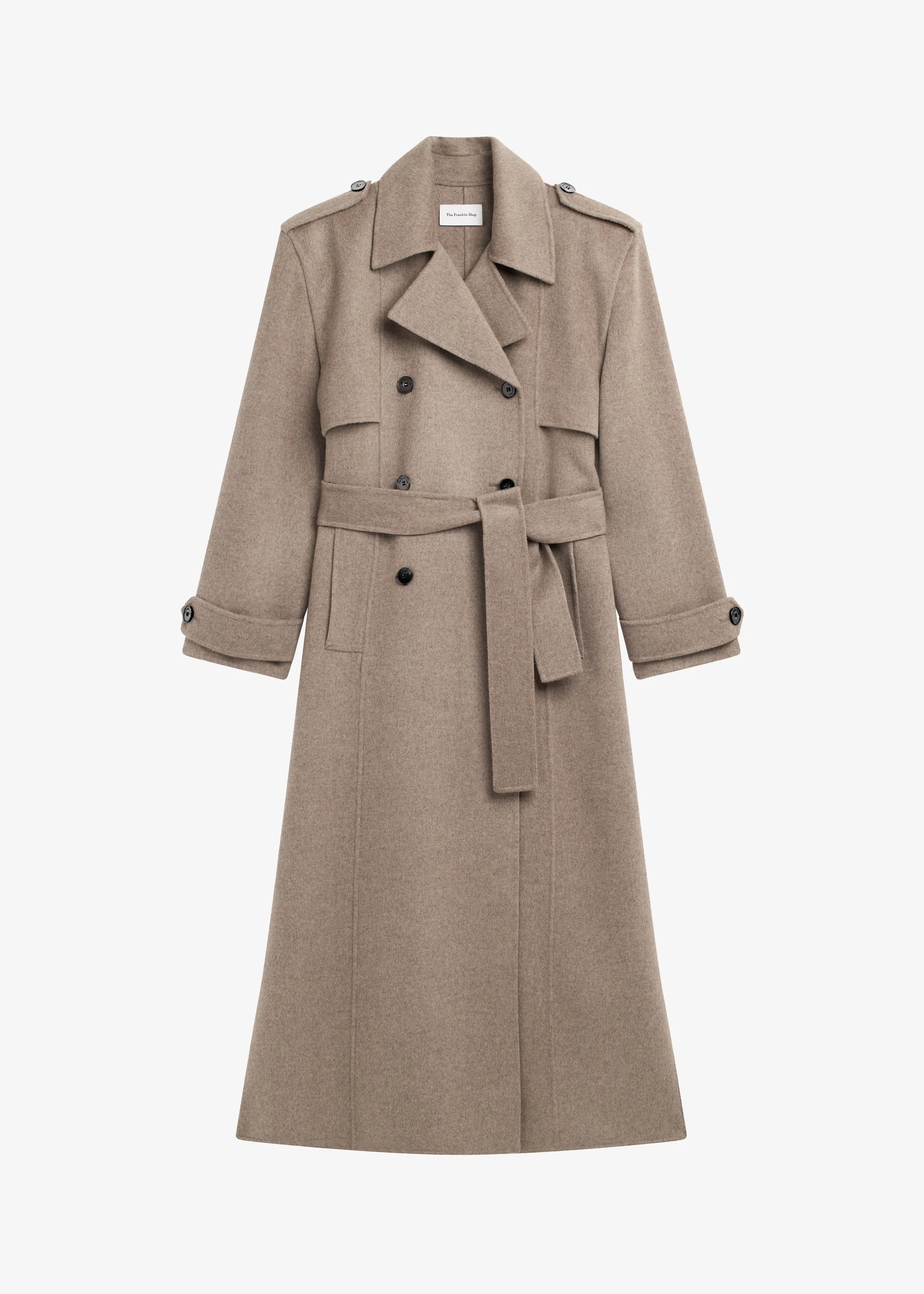 Nikola Padded Trench Coat - Taupe Melange - Image 7