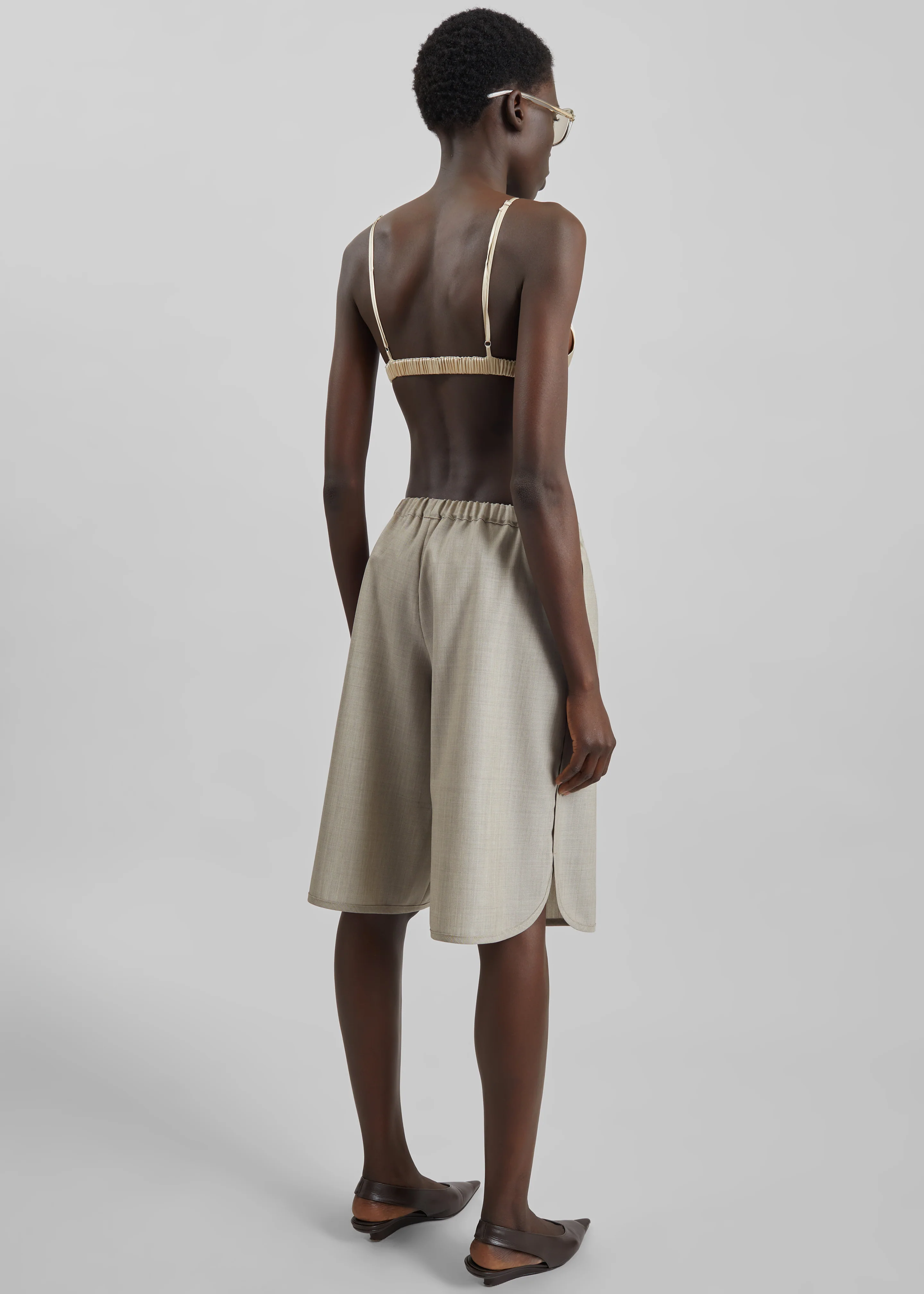 Nina Silk Bralette - Champagne - Image 5