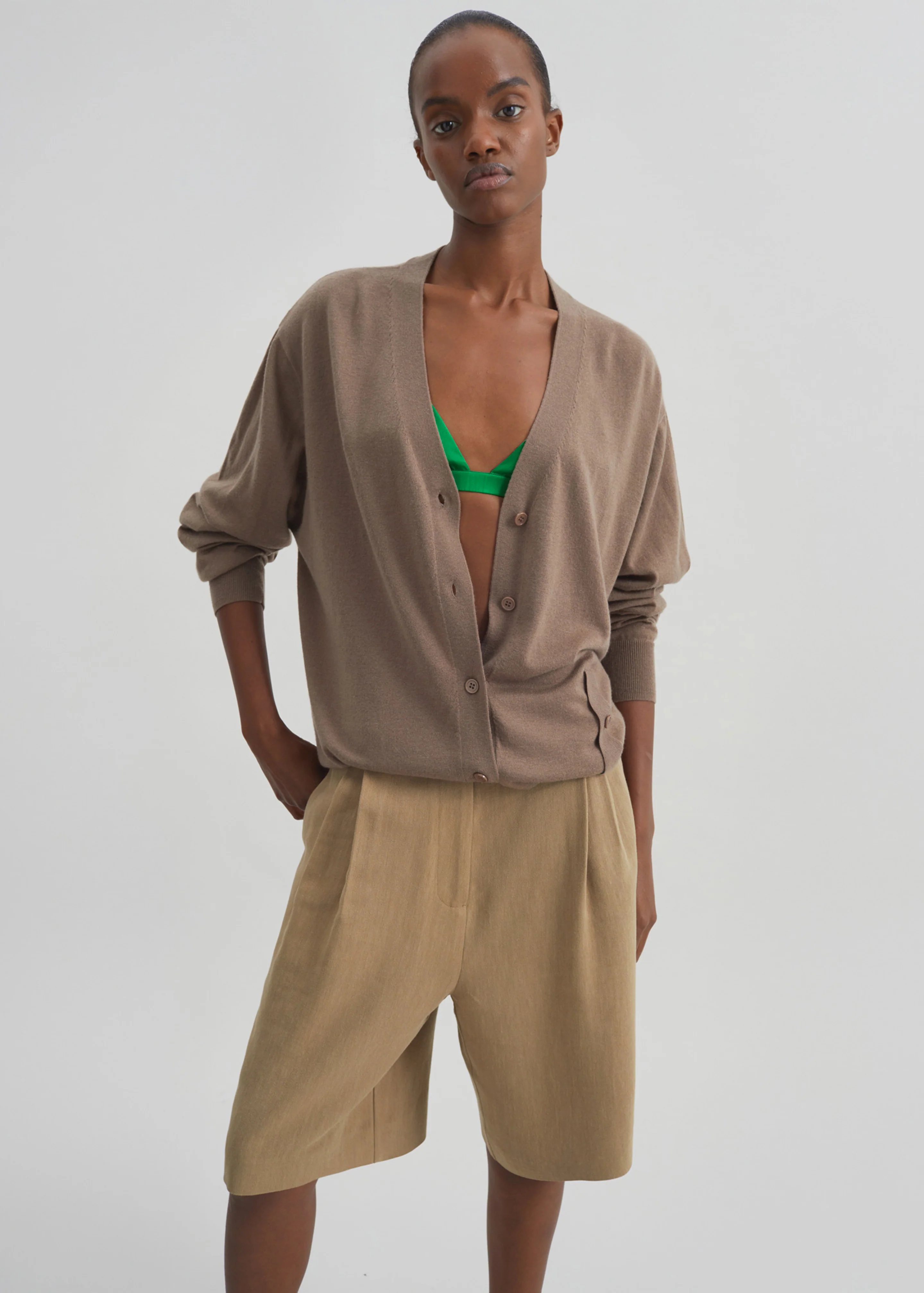 Nina Silk Bralette - Kelly Green - Image 11