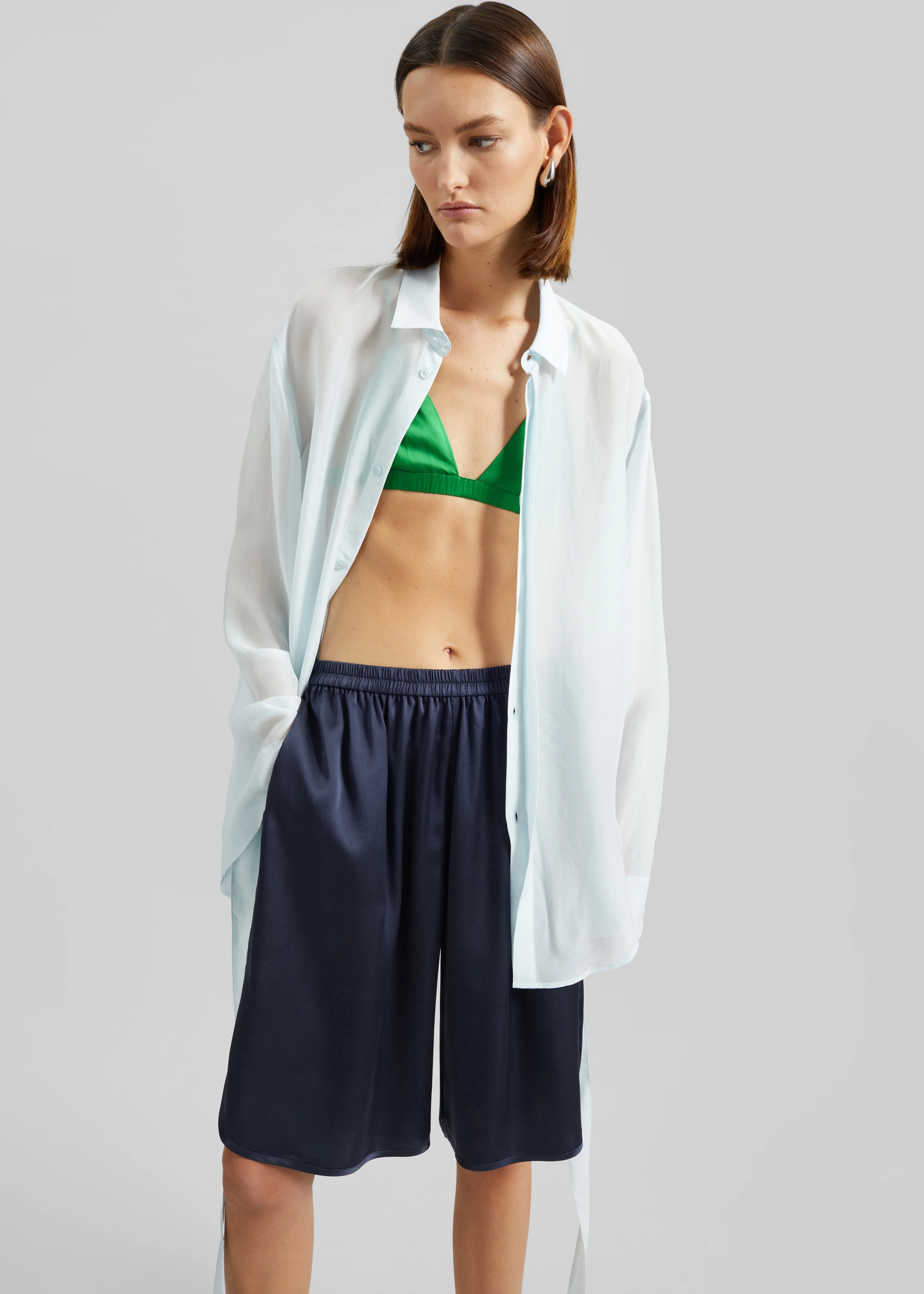 Nina Silk Bralette - Kelly Green - Image 2