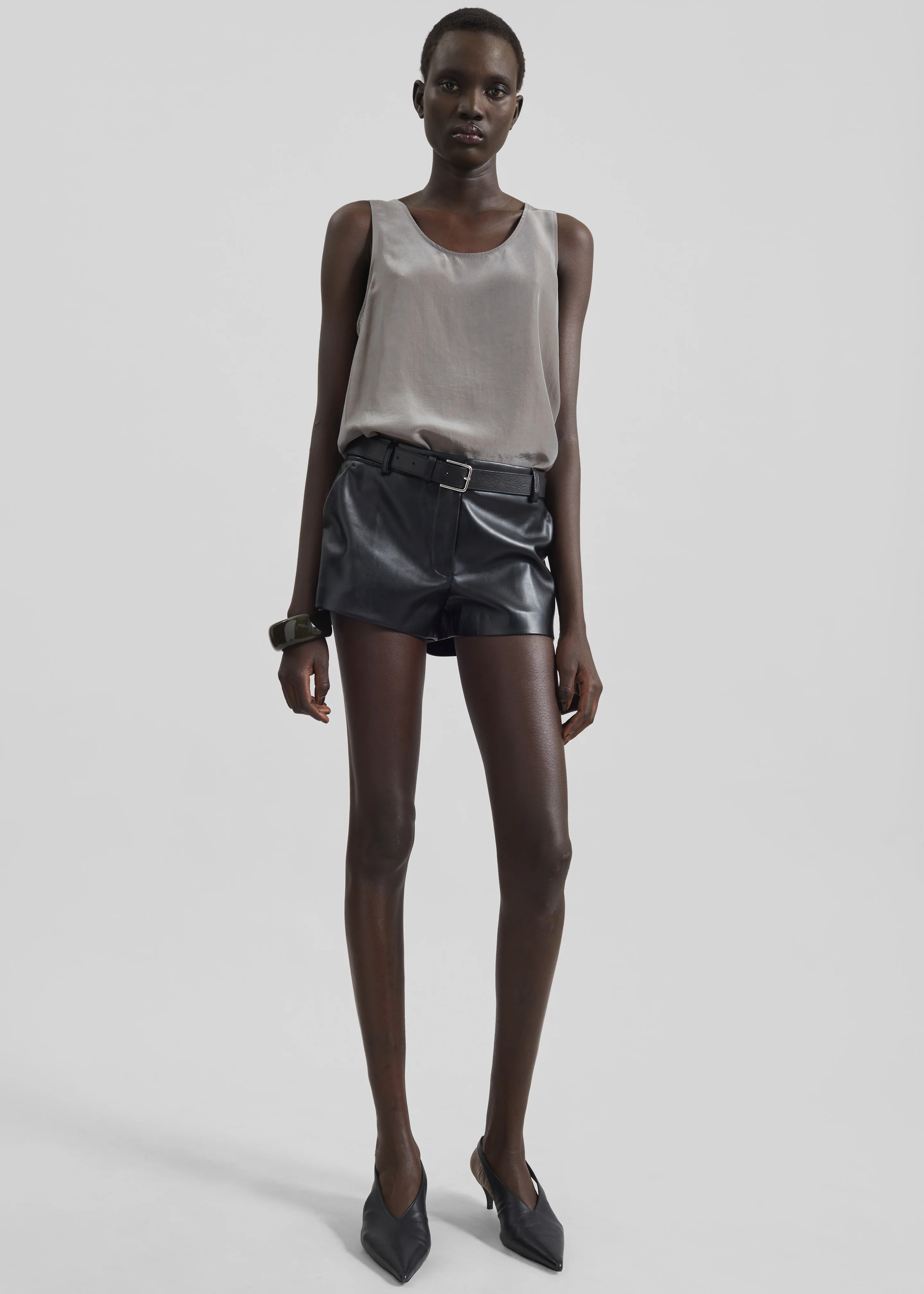 Nivee Lustrous Boxy Tank - Dark Taupe - Image 8