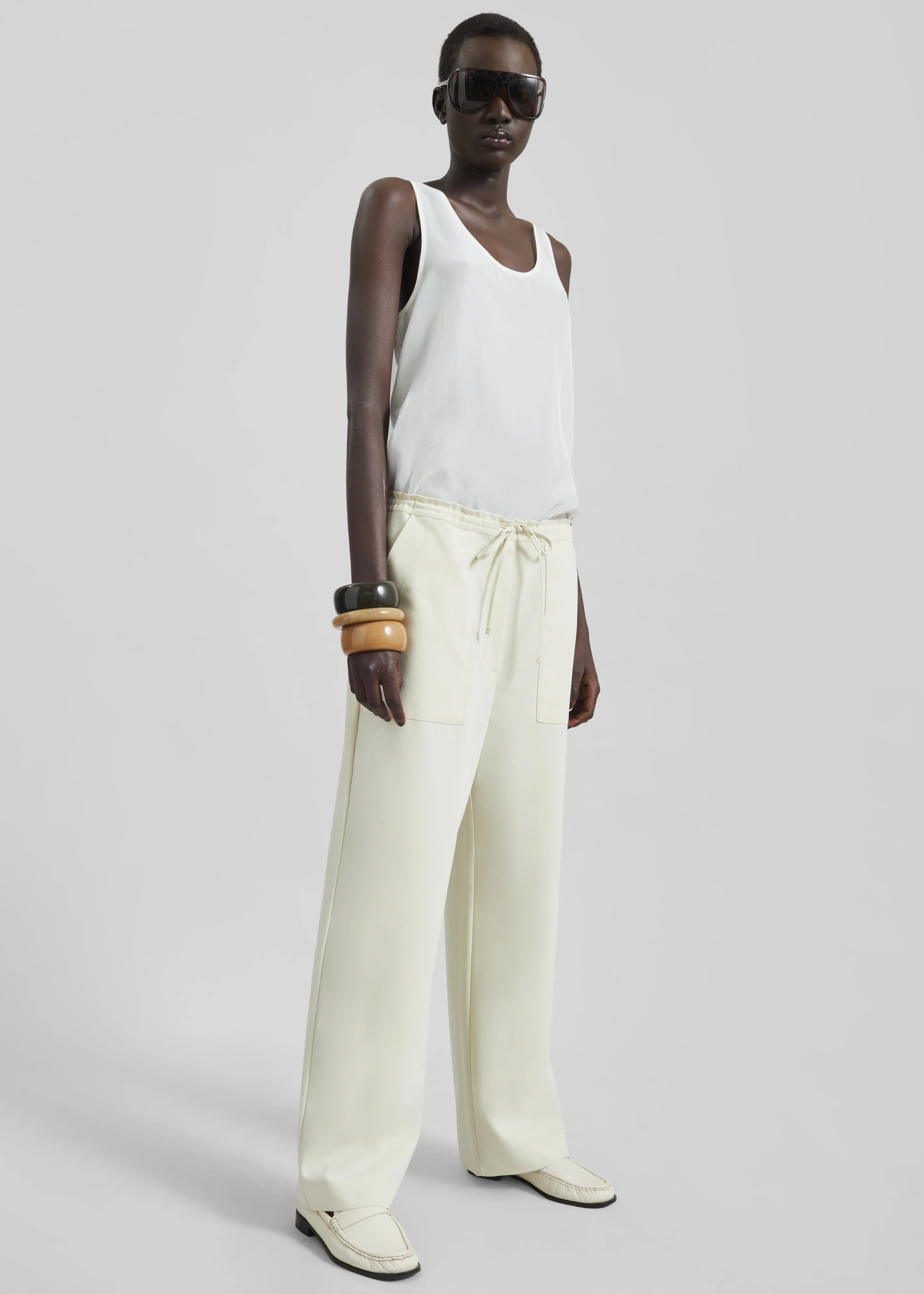 Nivee Lustrous Boxy Tank - Ivory - Image 5