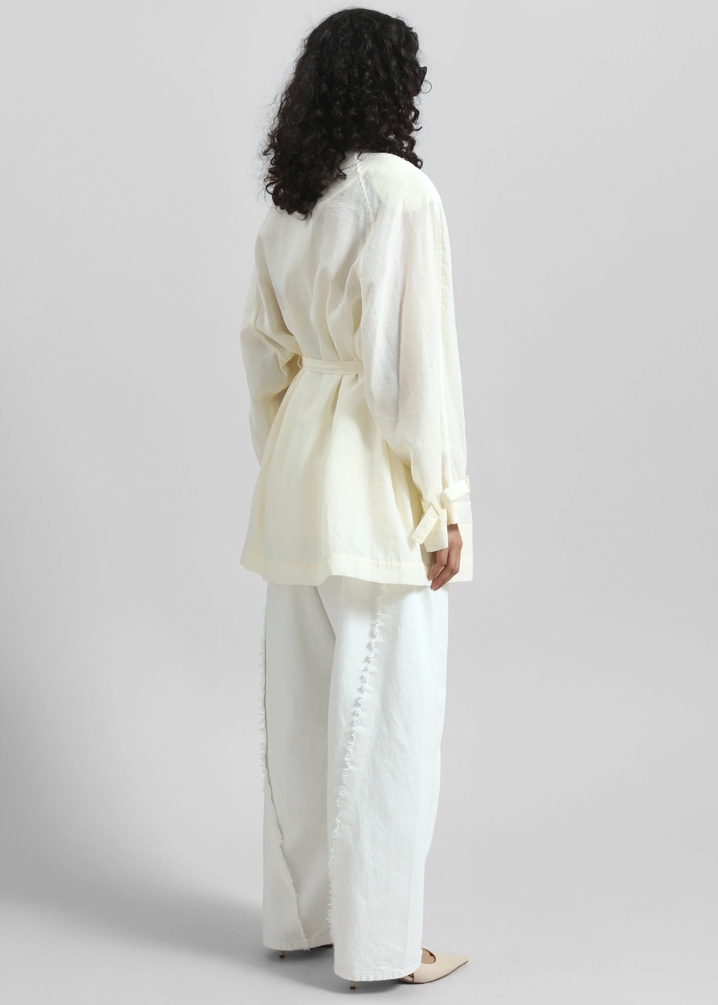 Noema Sheer Light Jacket - Ivory - Image 6