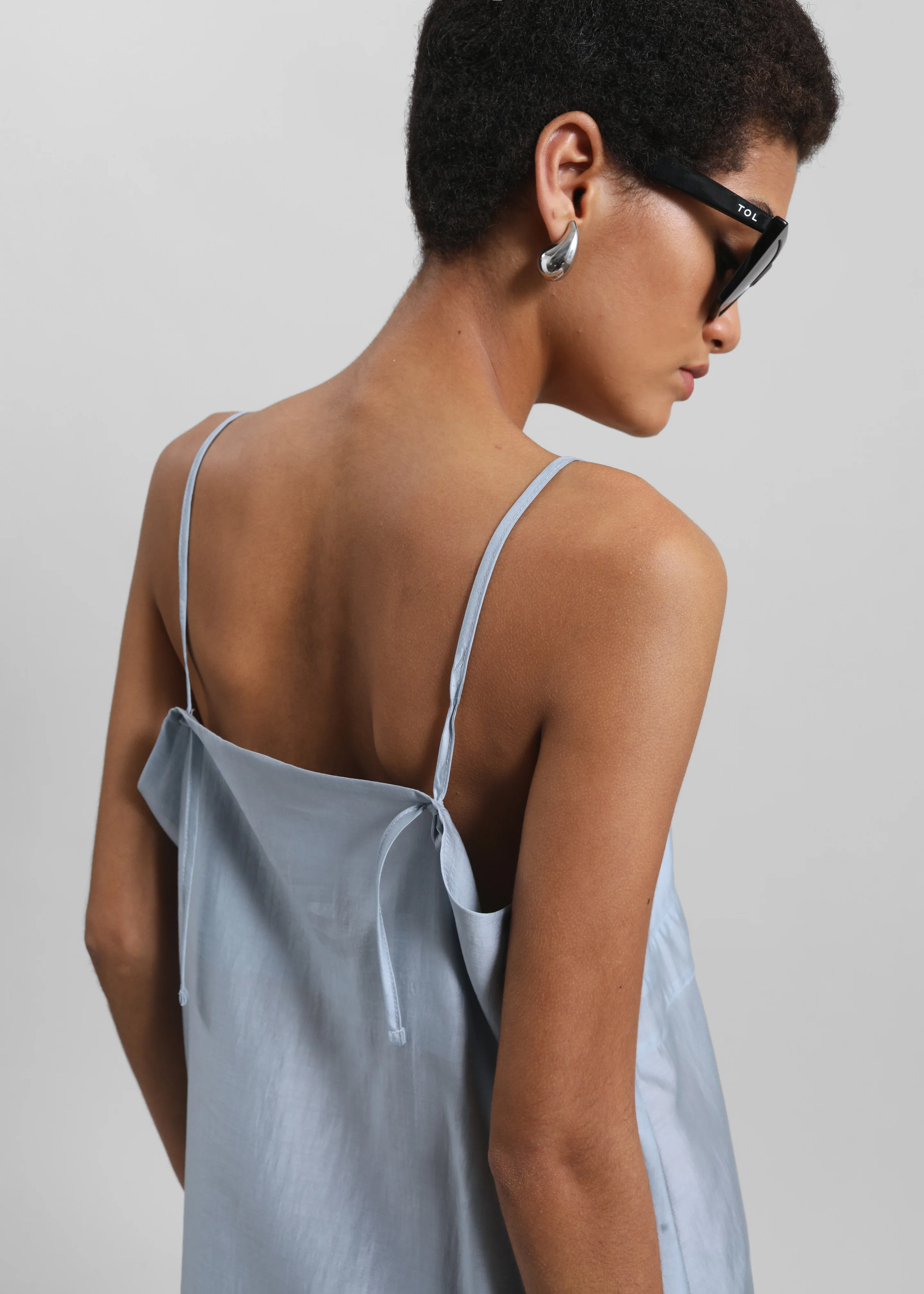 Noli Slip Mini Dress - Dusty Blue - Image 2