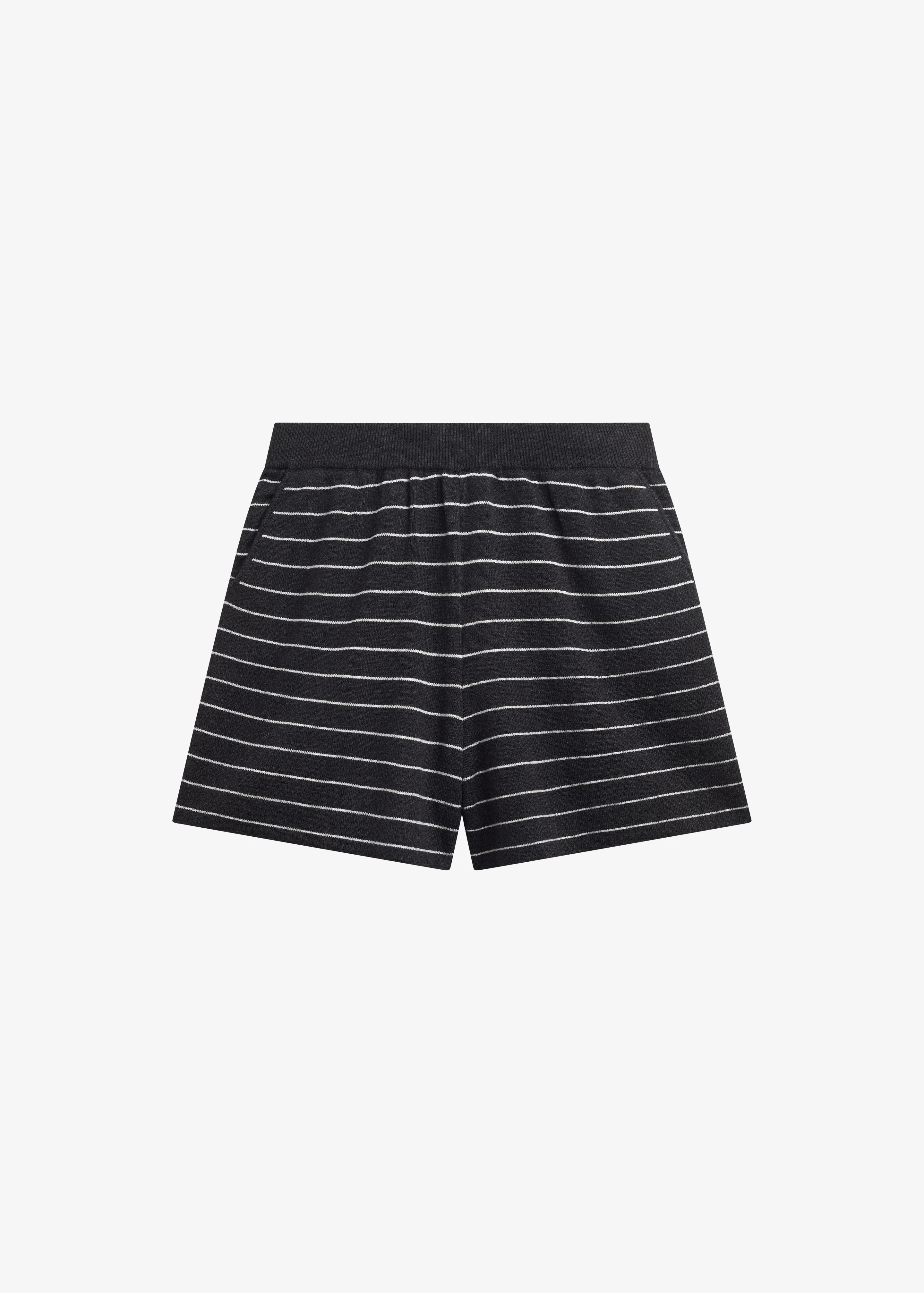 Nolma Knit Shorts - Grey/White Stripe - Image 8