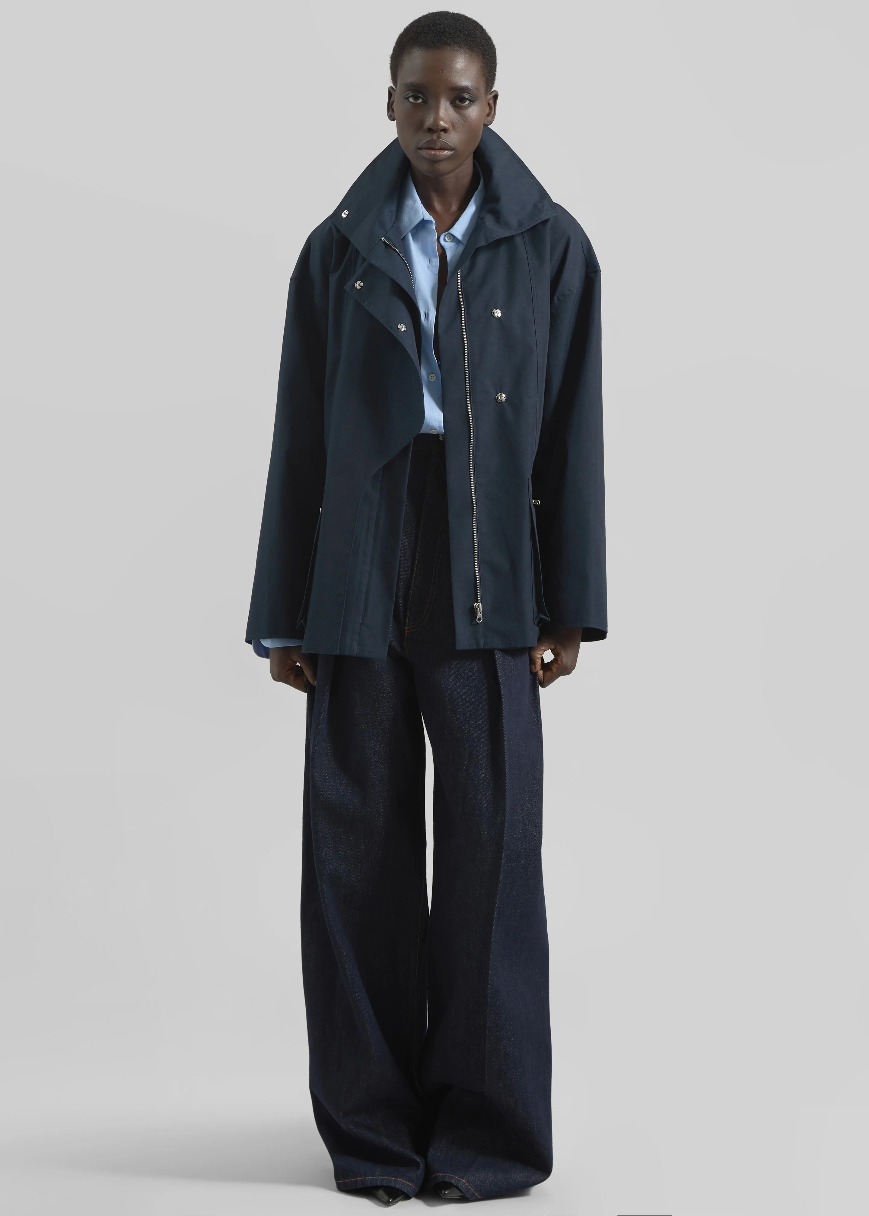 Norris Short Trench - Navy - Image 2