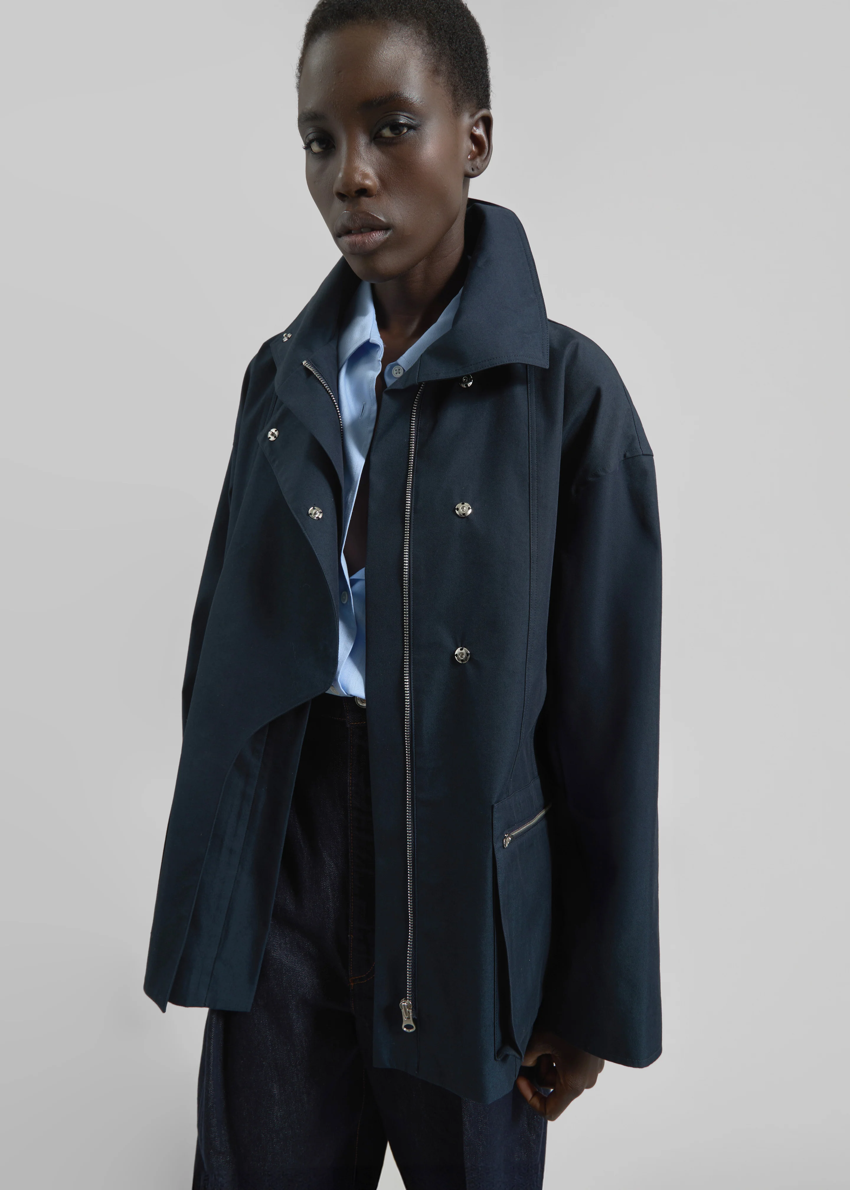 Norris Short Trench - Navy - Image 3