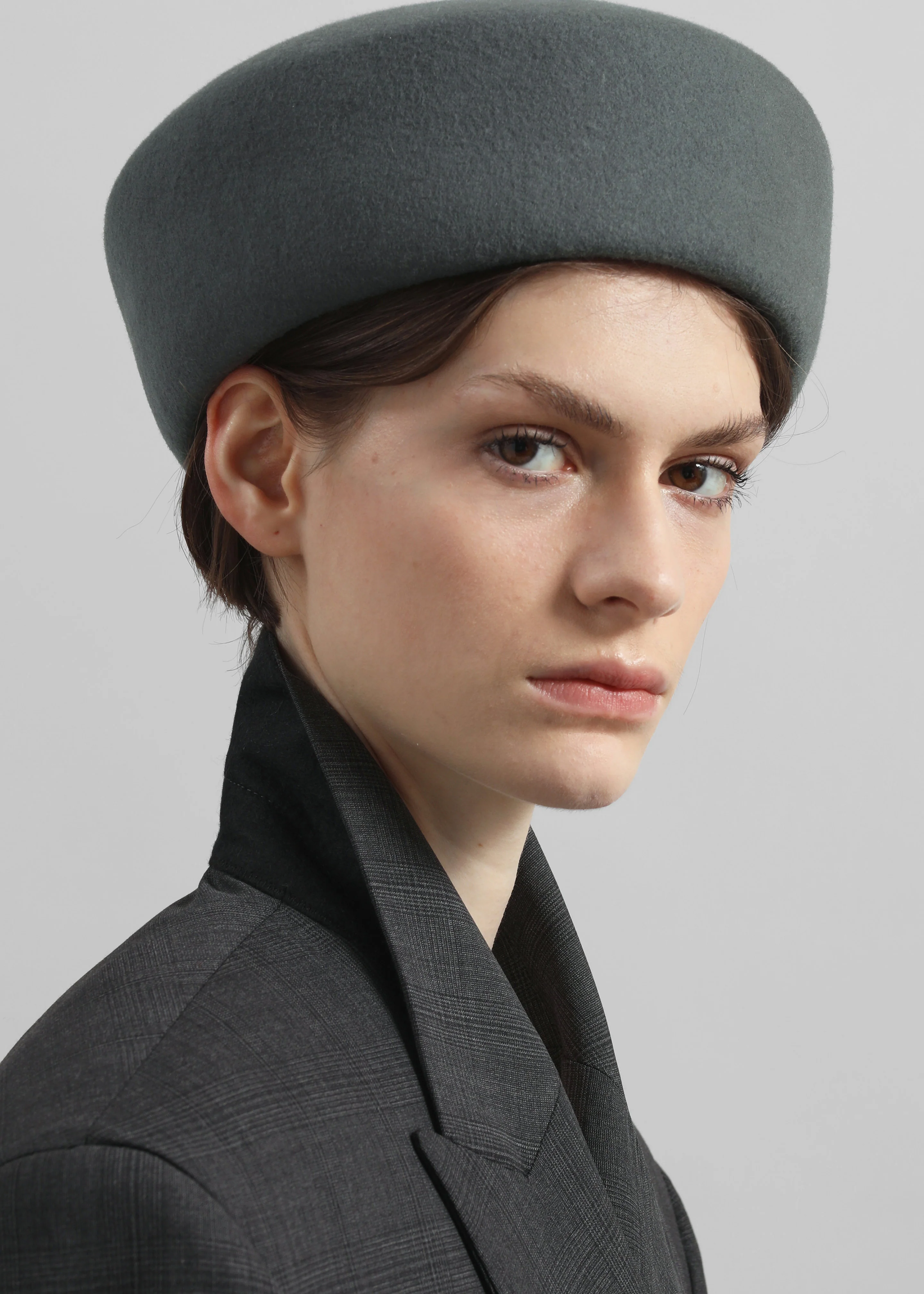 Noxley Pillbox Hat - Grey - Image 2