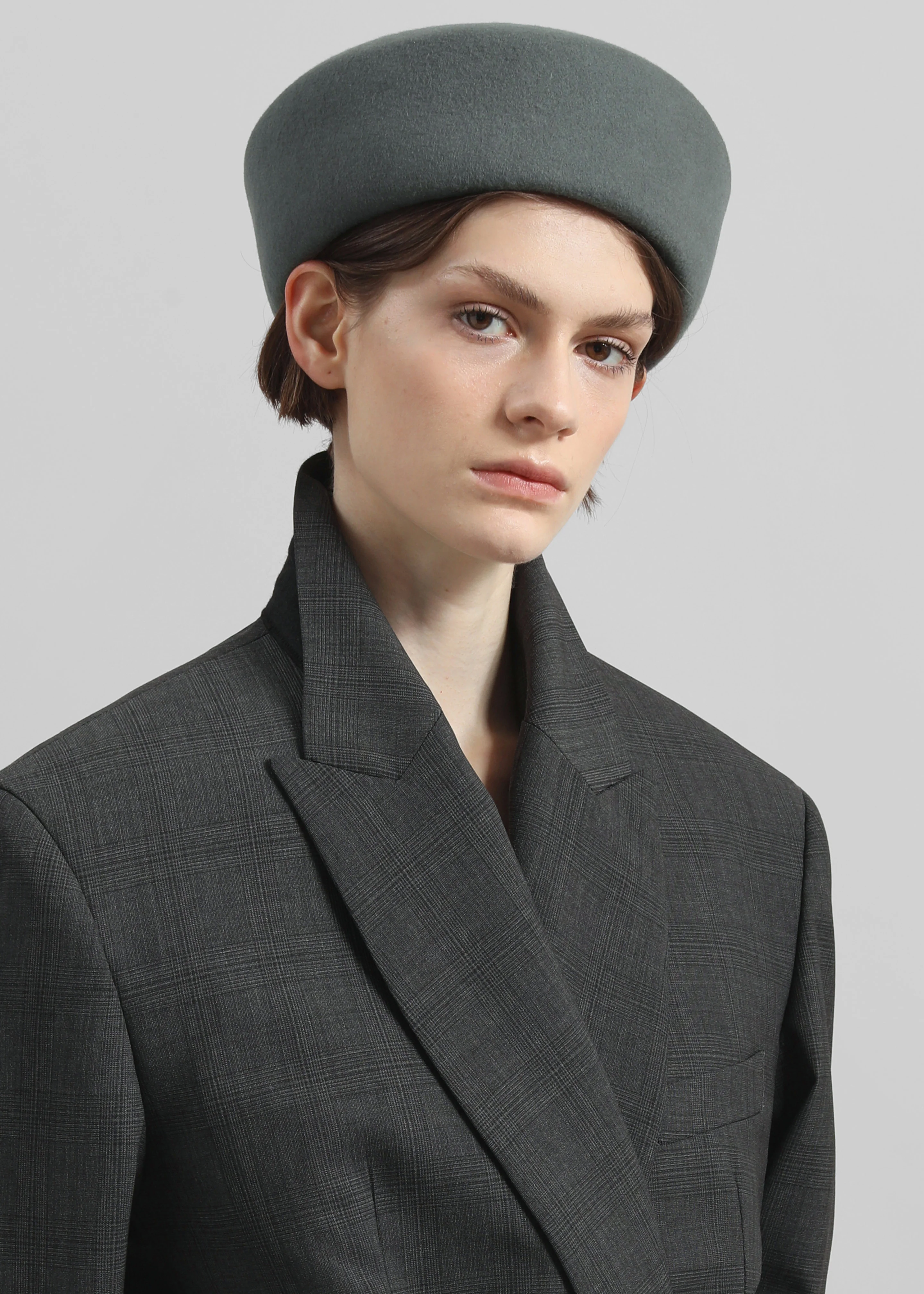 Noxley Pillbox Hat - Grey - Image 4