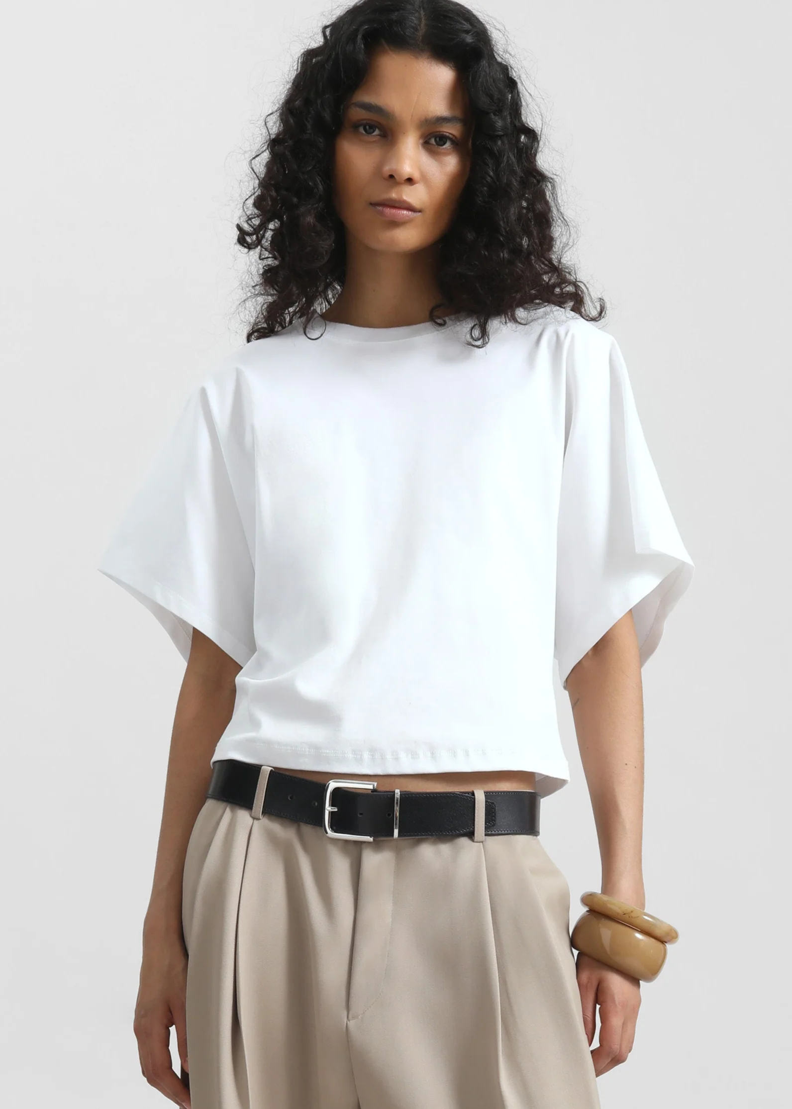 Noya Dolman Sleeve Tee - White - Image 2