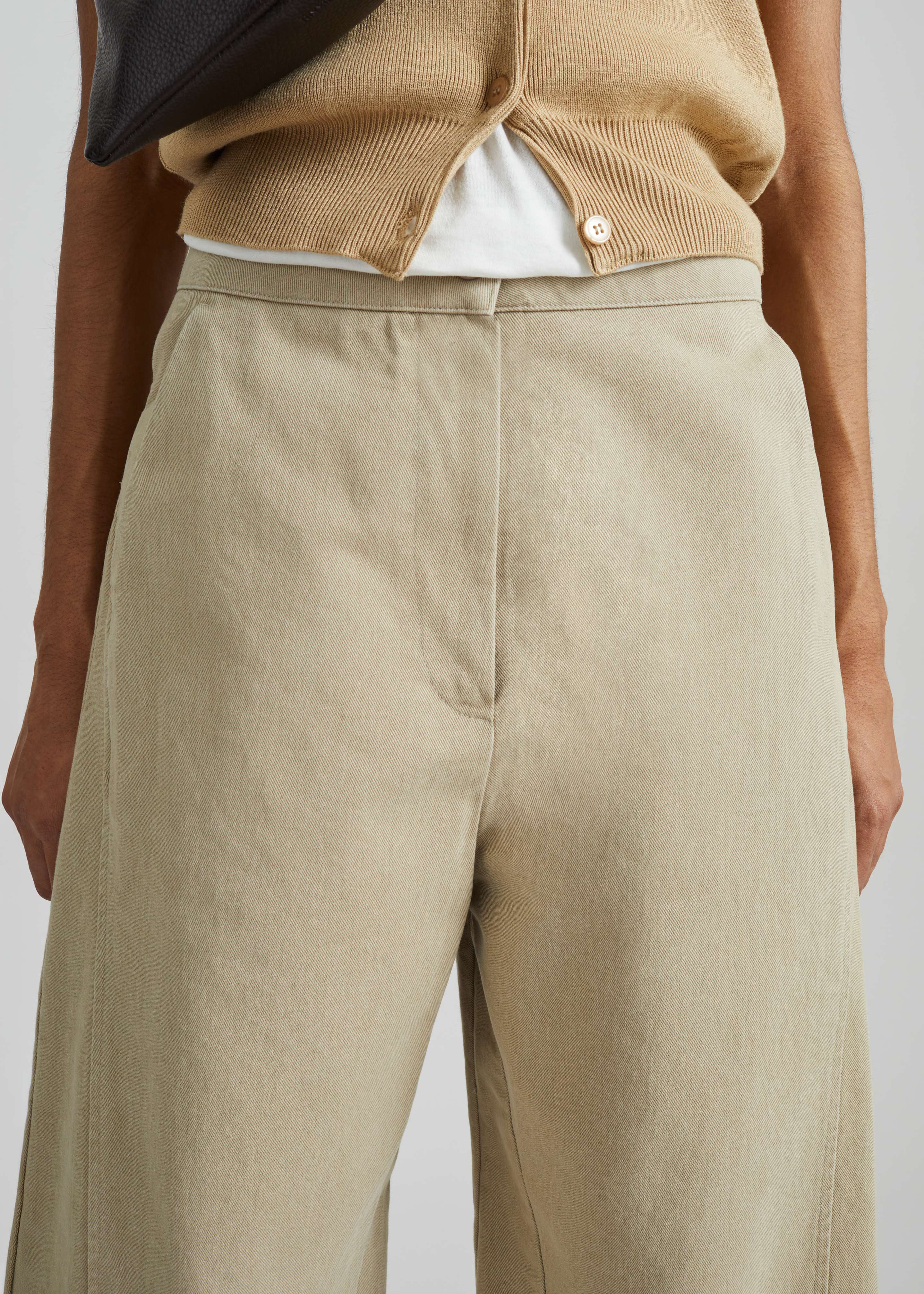Noyon Barrel Leg Pants - Beige - Image 3