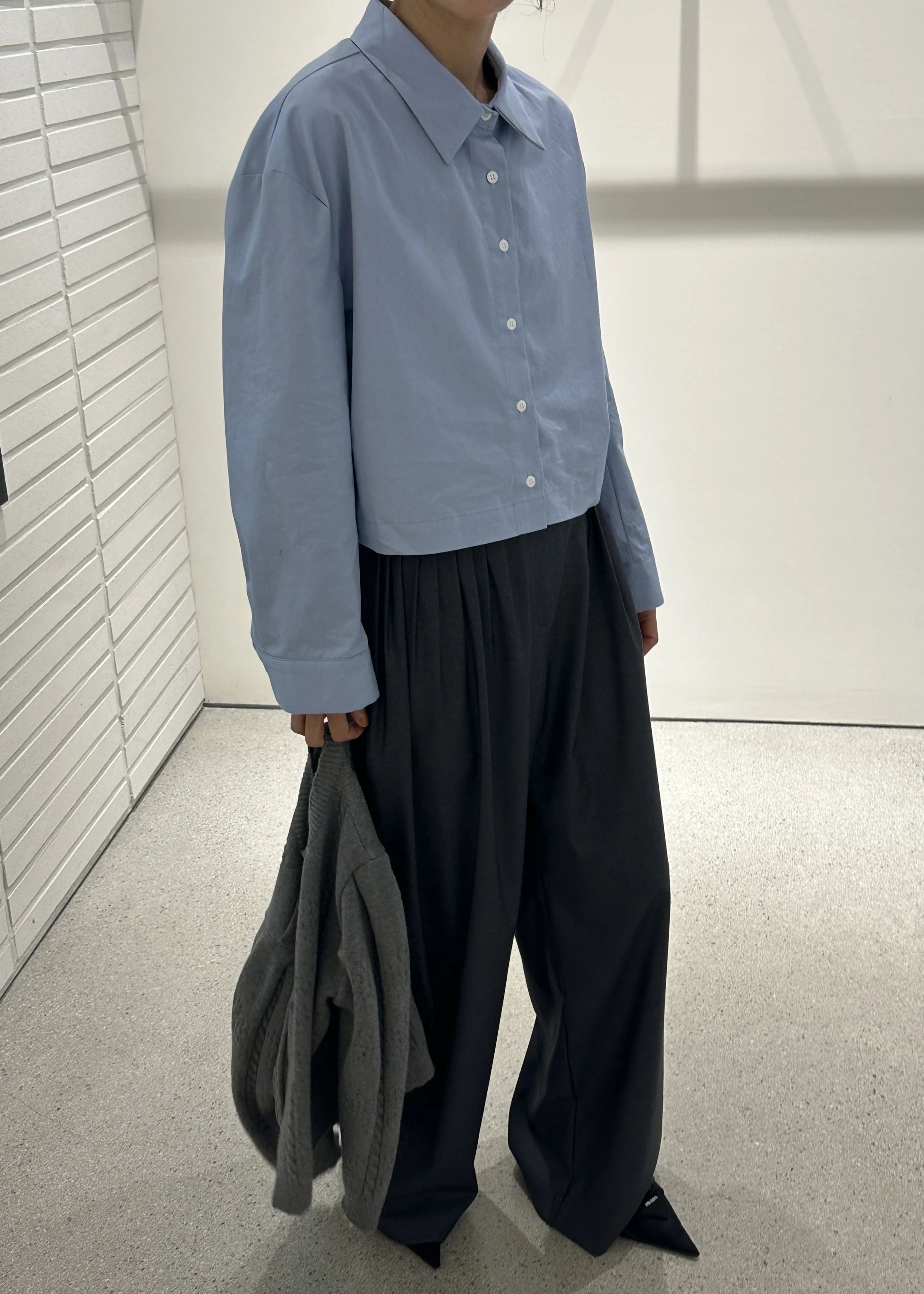 Nyla Pleated Pants - Charcoal - Image 5