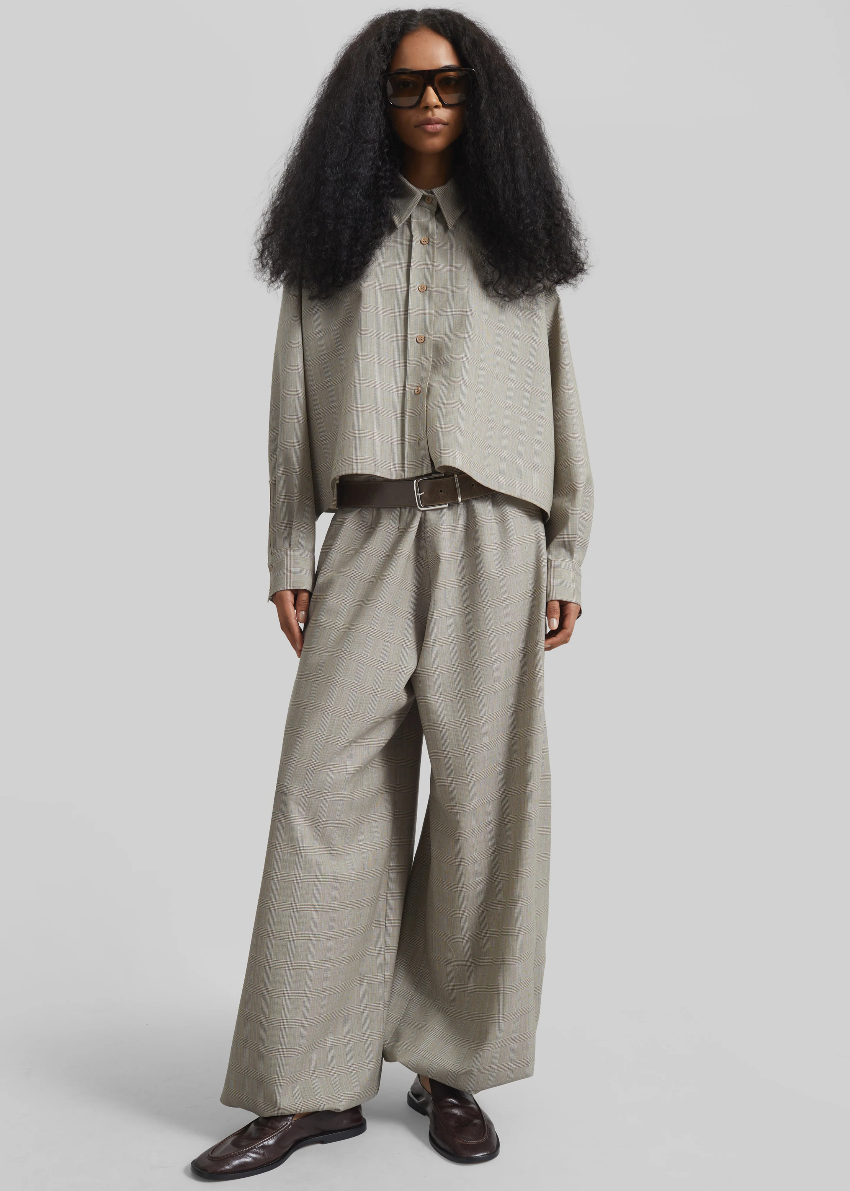 Oakdale Track Pants - Beige Glen Plaid - Image 4