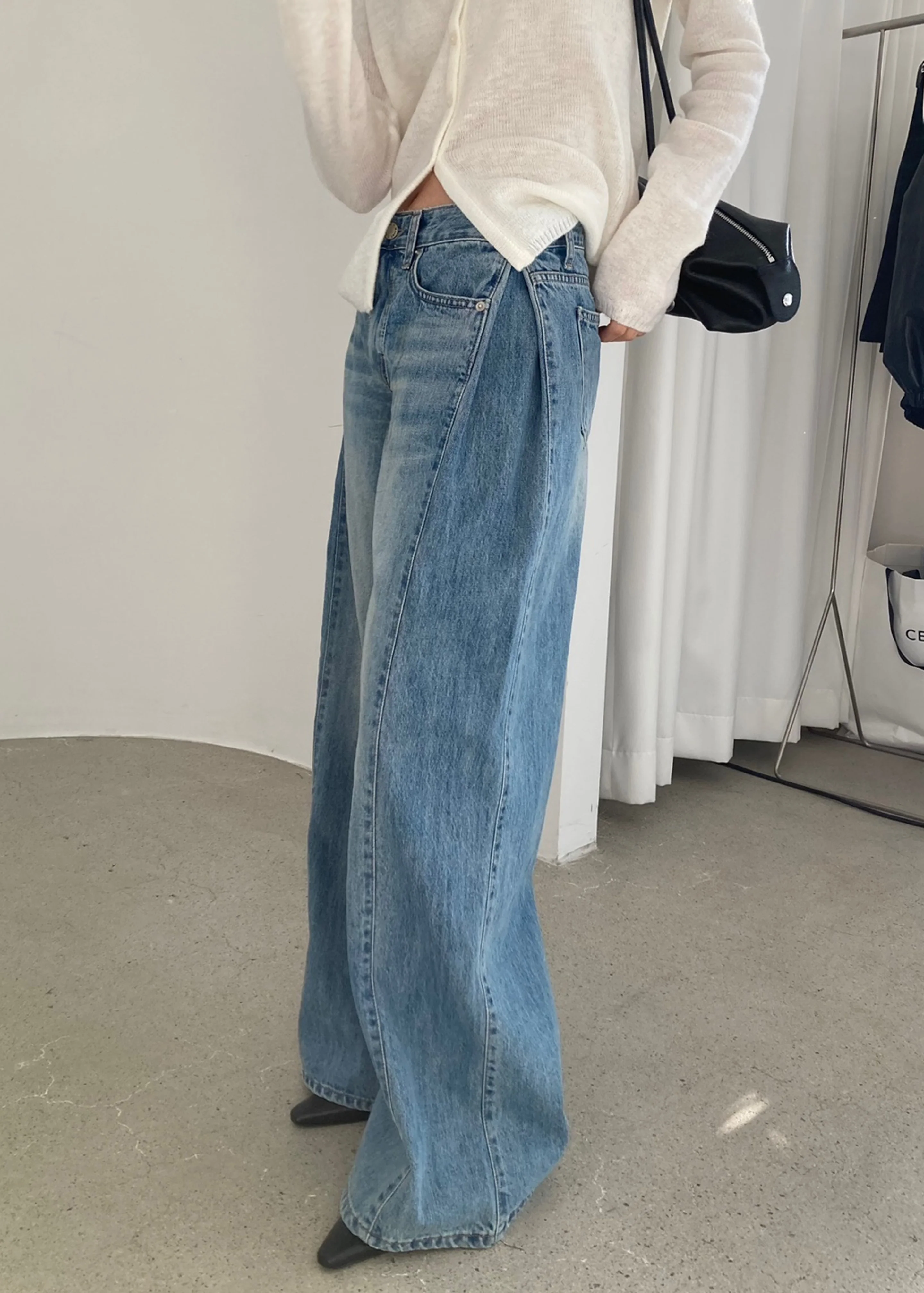 Oakley Wide Leg Jeans - Blue Wash - Image 10