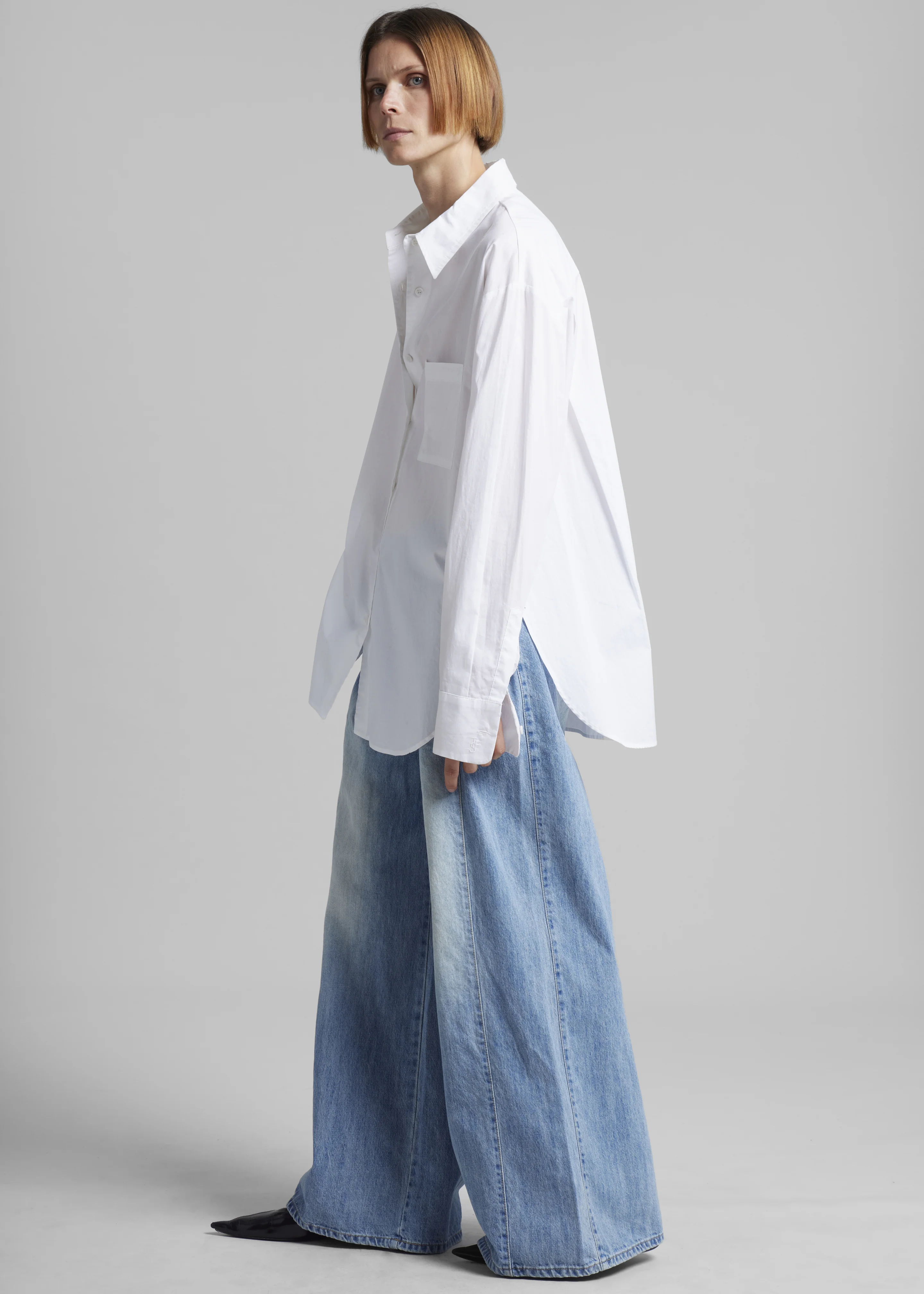 Oakley Wide Leg Jeans - Blue Wash - Image 8