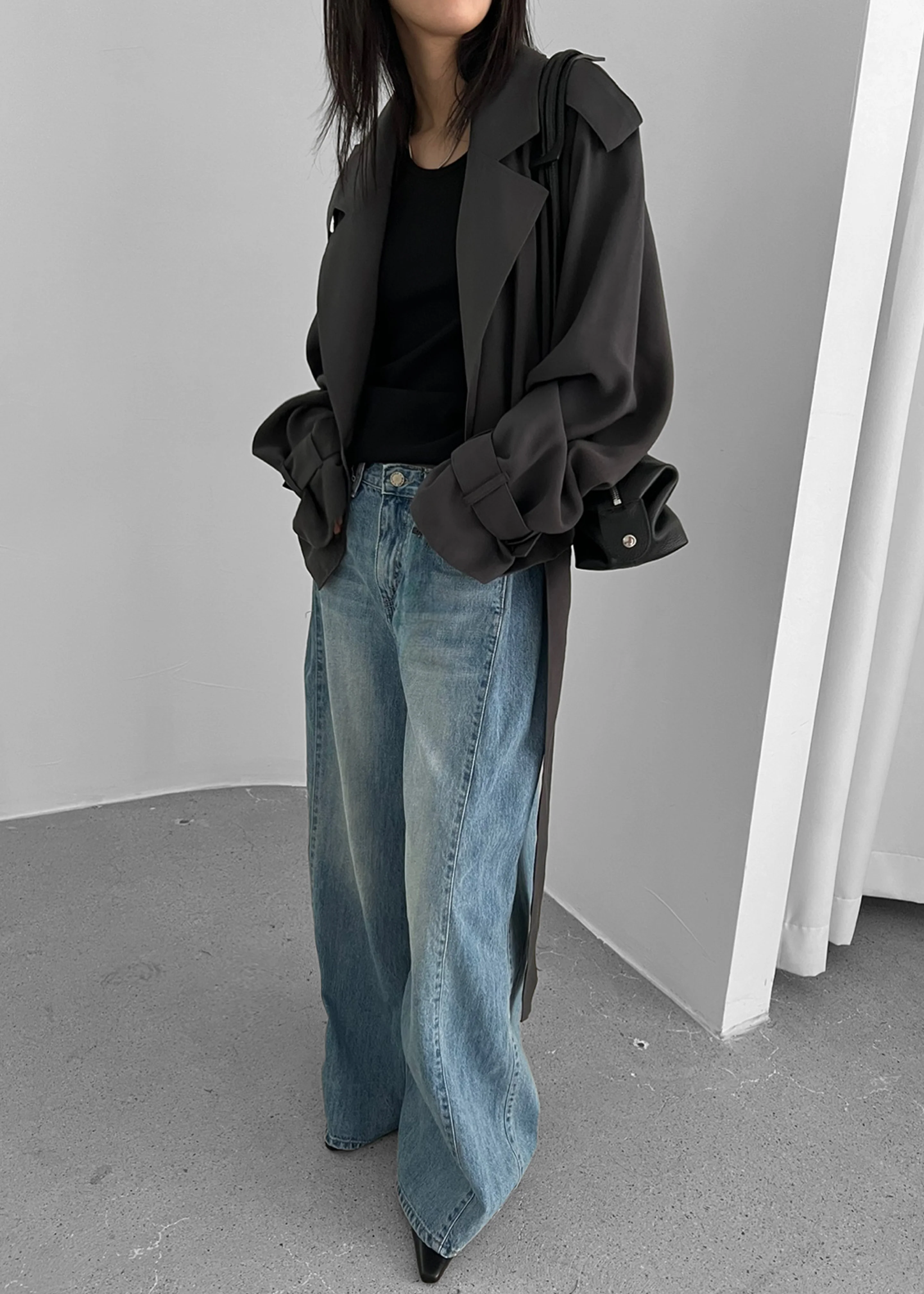 Oakley Wide Leg Jeans - Blue Wash - Image 9