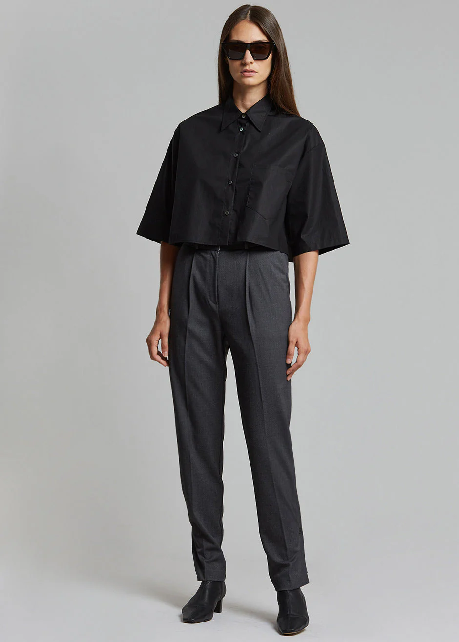 Odem Cropped Shirt - Black - Image 6