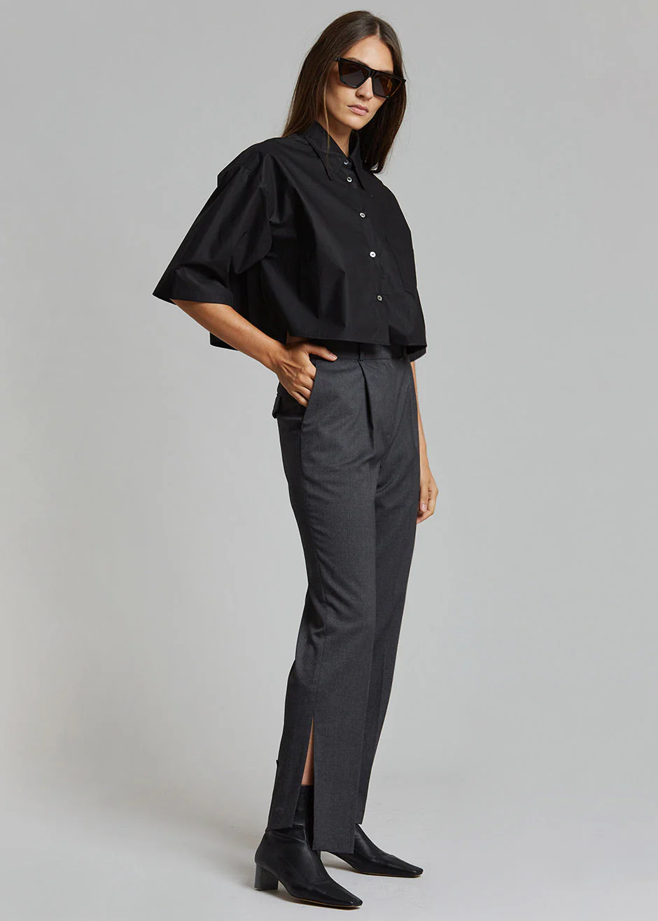 Odem Cropped Shirt - Black - Image 7