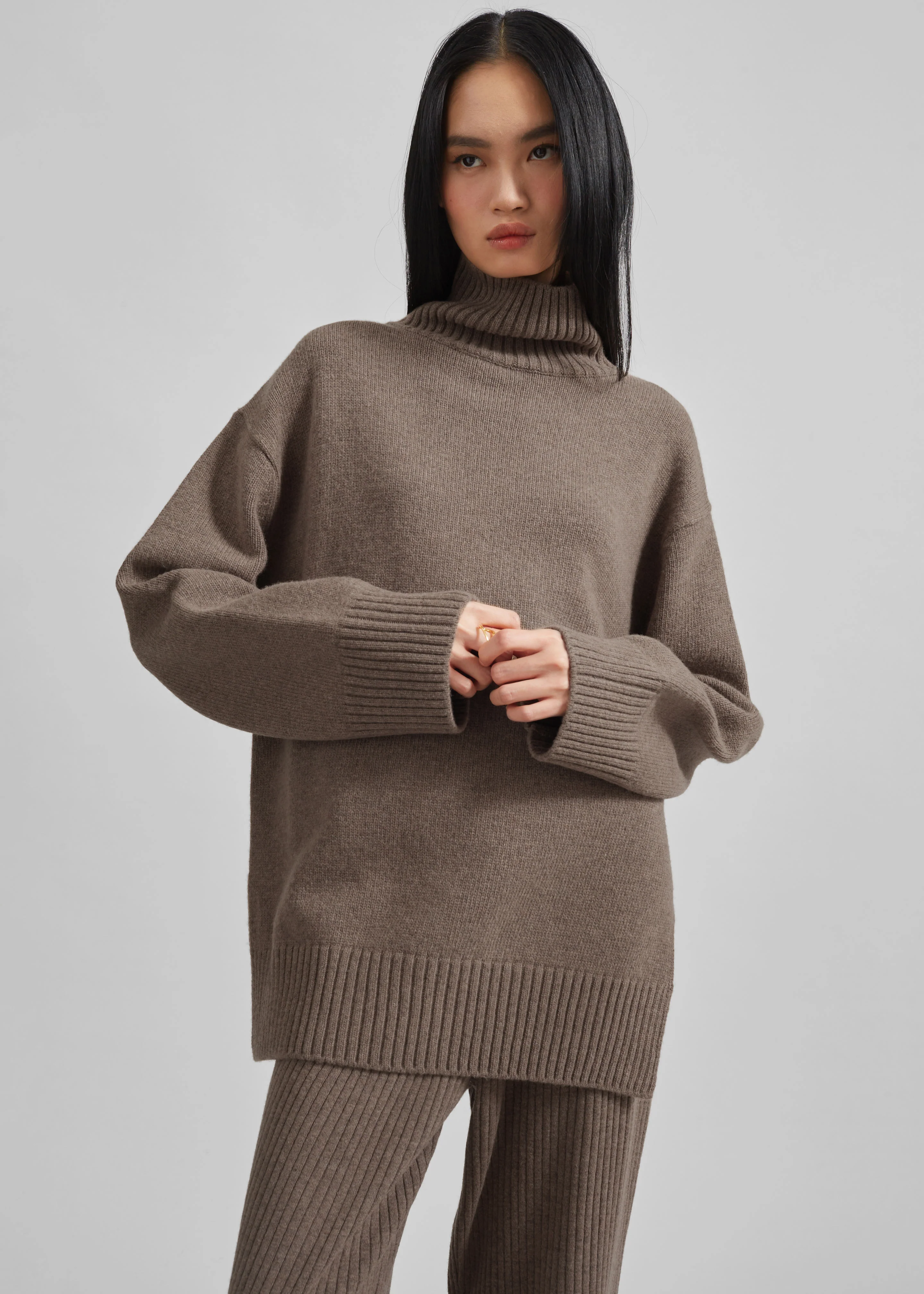 Odense Turtleneck Sweater - Brown - Image 4